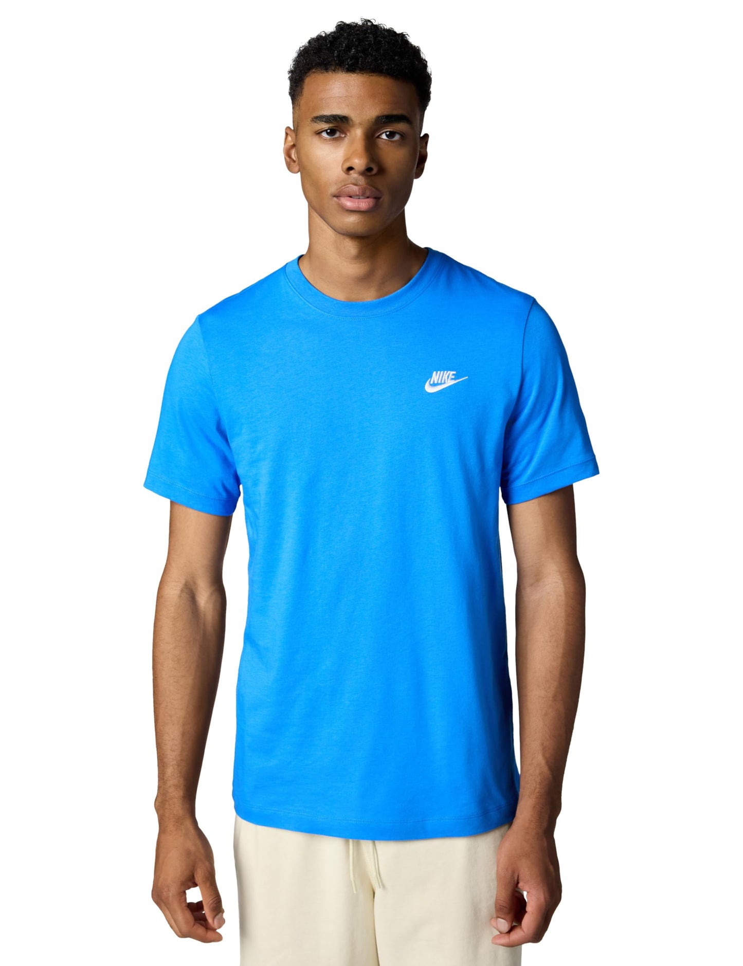 Nike Men's Sportswear Club T-Shirt, Light Photo Blue/White, X-Large - Medaid International