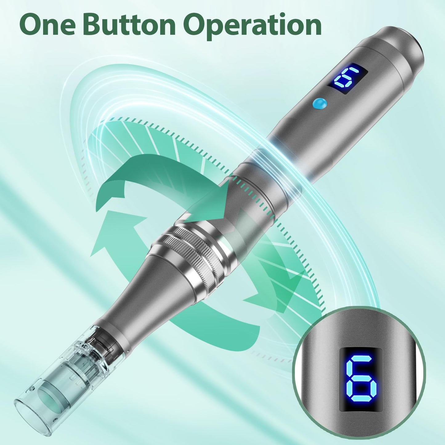 DermaStamp System 0.25mm, Microneedling Stamp Pen, Derma Stamp Pen, Derma Roller Alternative, Microneedle Micro Needle Skin Care for Men Women - Medaid International