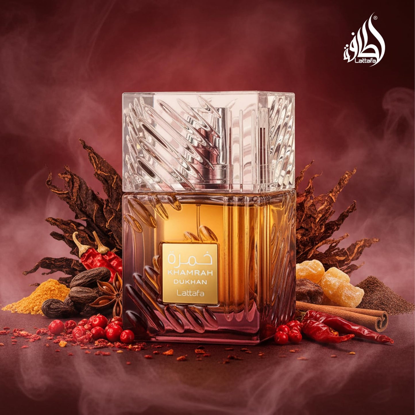 Lattafa Khamrah Dukhan for Unisex Eau de Parfum Spray, 3.4 Ounce / 100 ml - Medaid International