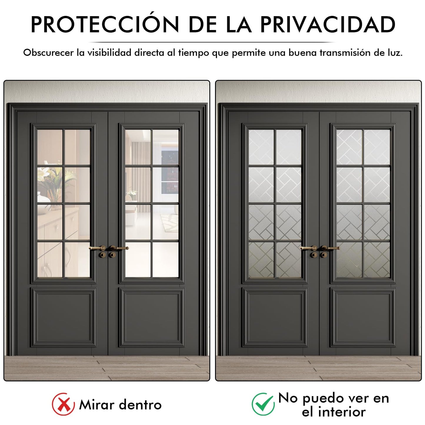 Arthome 17.7 x100 inch Privacy Window Glass Films No Glue Frosted Static Cling UV Protection Heat Control Home Decorative for Living Room Bathroom Bedroom Kitchen Office (45 x 254 cm,AHS160) - Medaid International