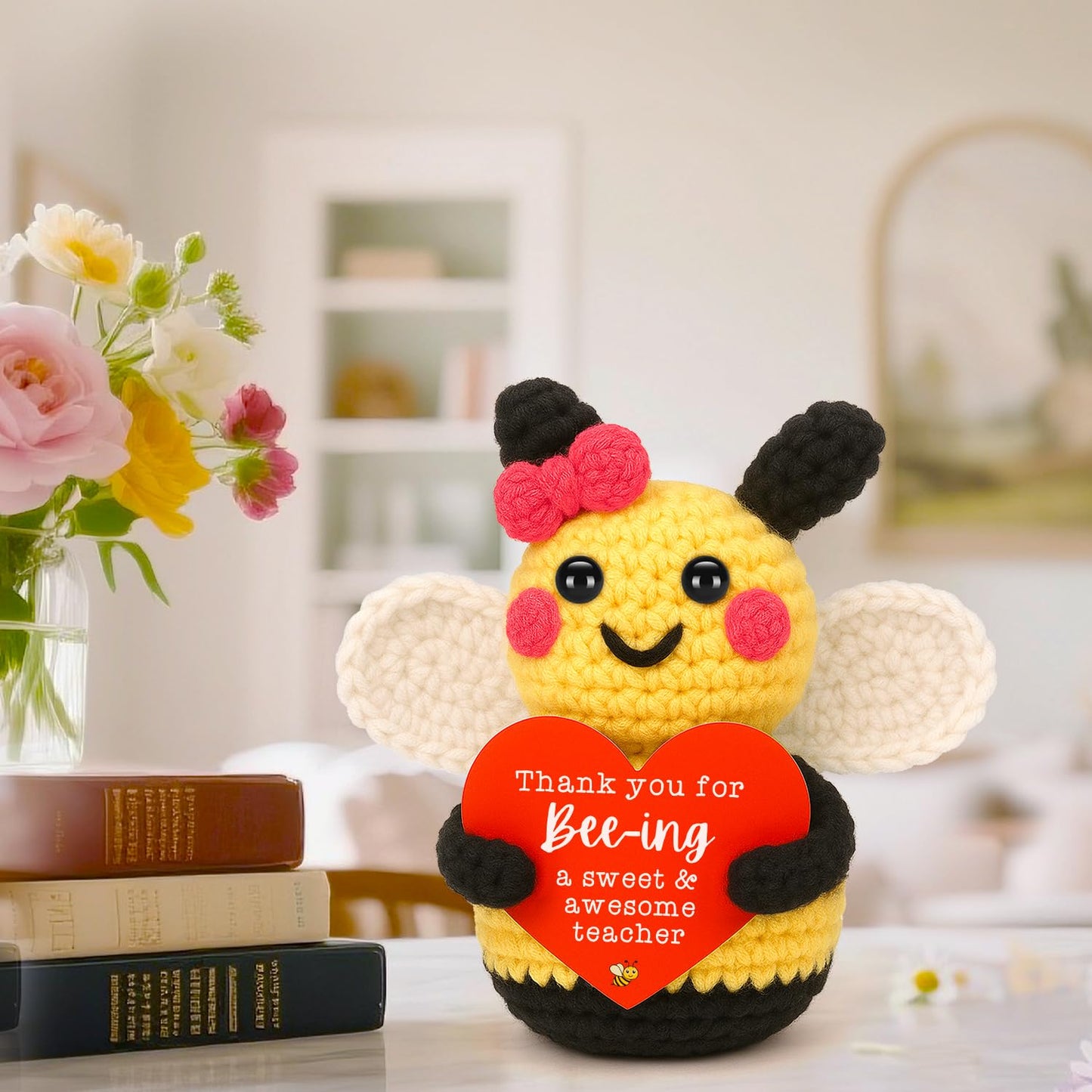 Teacher Appreciation Gifts, Thank You Gifts for Teacher End of Year Christmas Educator Mentor Awesome Presents, from Student, Mini Cute Handmade Bee Decor - Medaid International