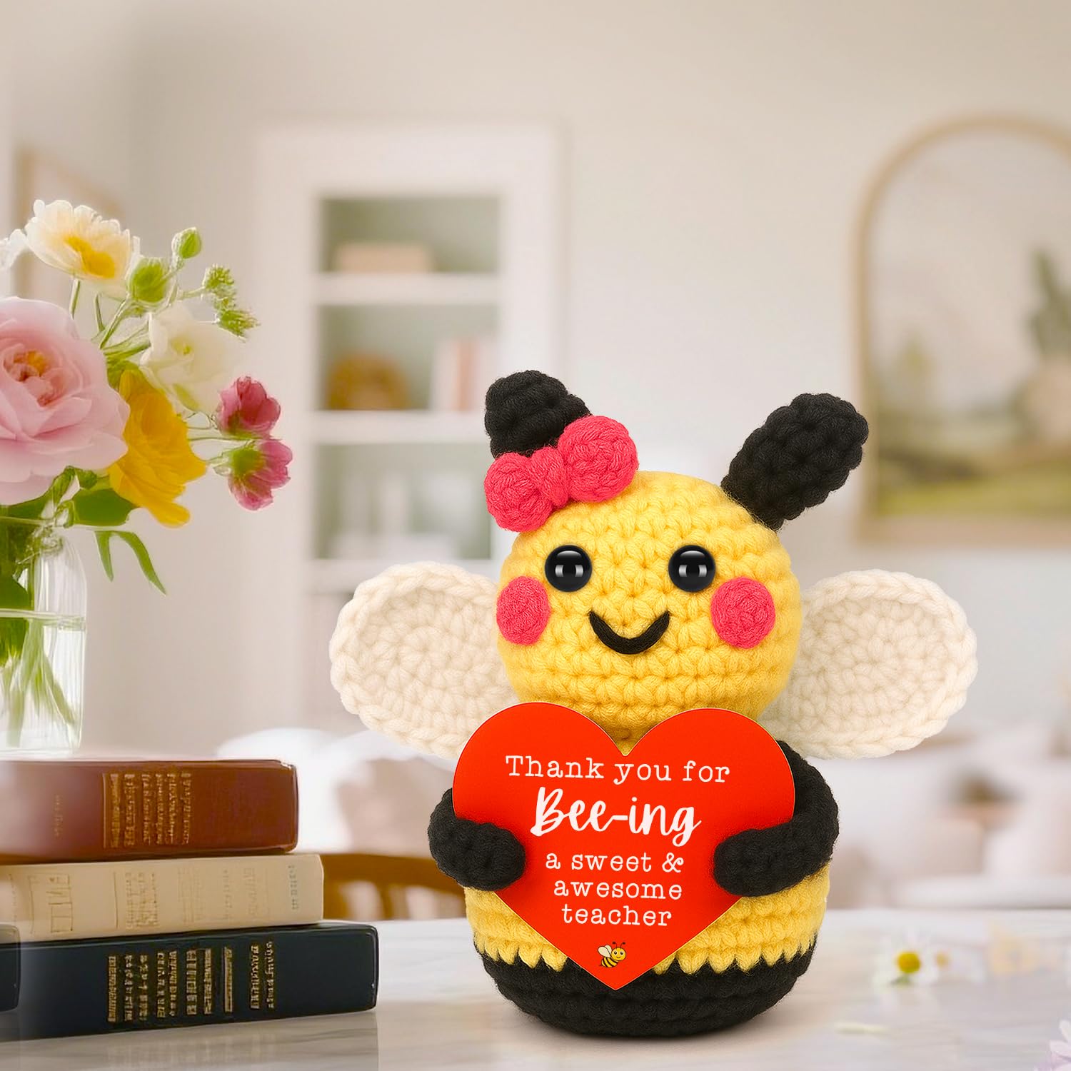 Teacher Appreciation Gifts, Thank You Gifts for Teacher End of Year Christmas Educator Mentor Awesome Presents, from Student, Mini Cute Handmade Bee Decor - Medaid International