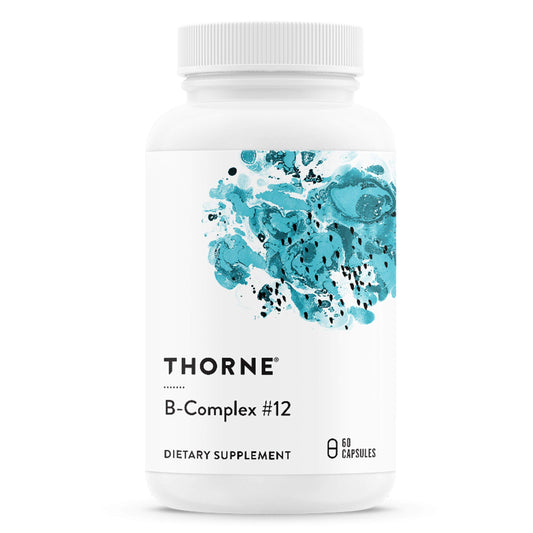 THORNE - B-Complex #12 - Vitamin B Complex with Active B12 and Folate - 60 Capsules - Medaid International