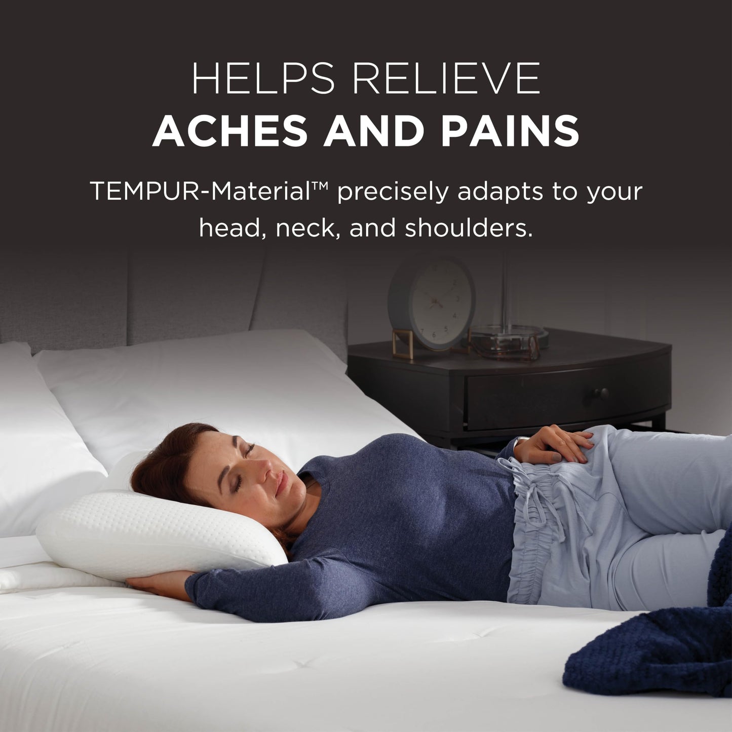 Tempur-Pedic Memory Foam Symphony Pillow Luxury Soft Feel, Standard, White - Medaid International