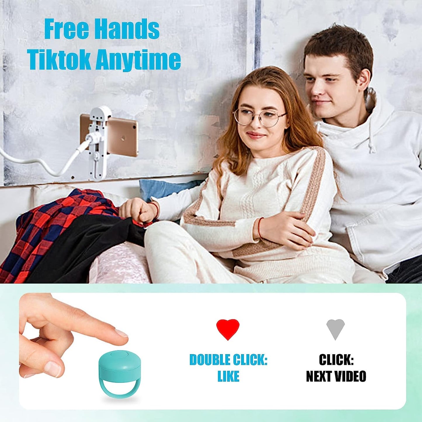 TikTok Bluetooth Ring, TikTok Scroll Remote, TikTok Bluetooth Remote Control - Medaid International