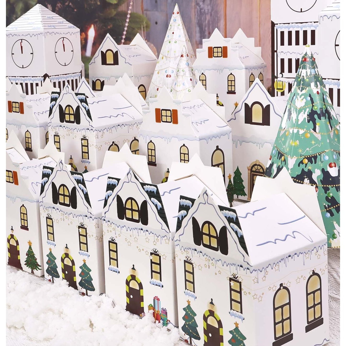 HEIPINIUYE 24 Empty Advent Calendar Boxes to Fill Yourself DIY Empty Christmas Countdown Calendars 2025 Fillable Advent Calendar Box for Boys Girls Adults Xmas White House Calendars Gift Boxes - Medaid International