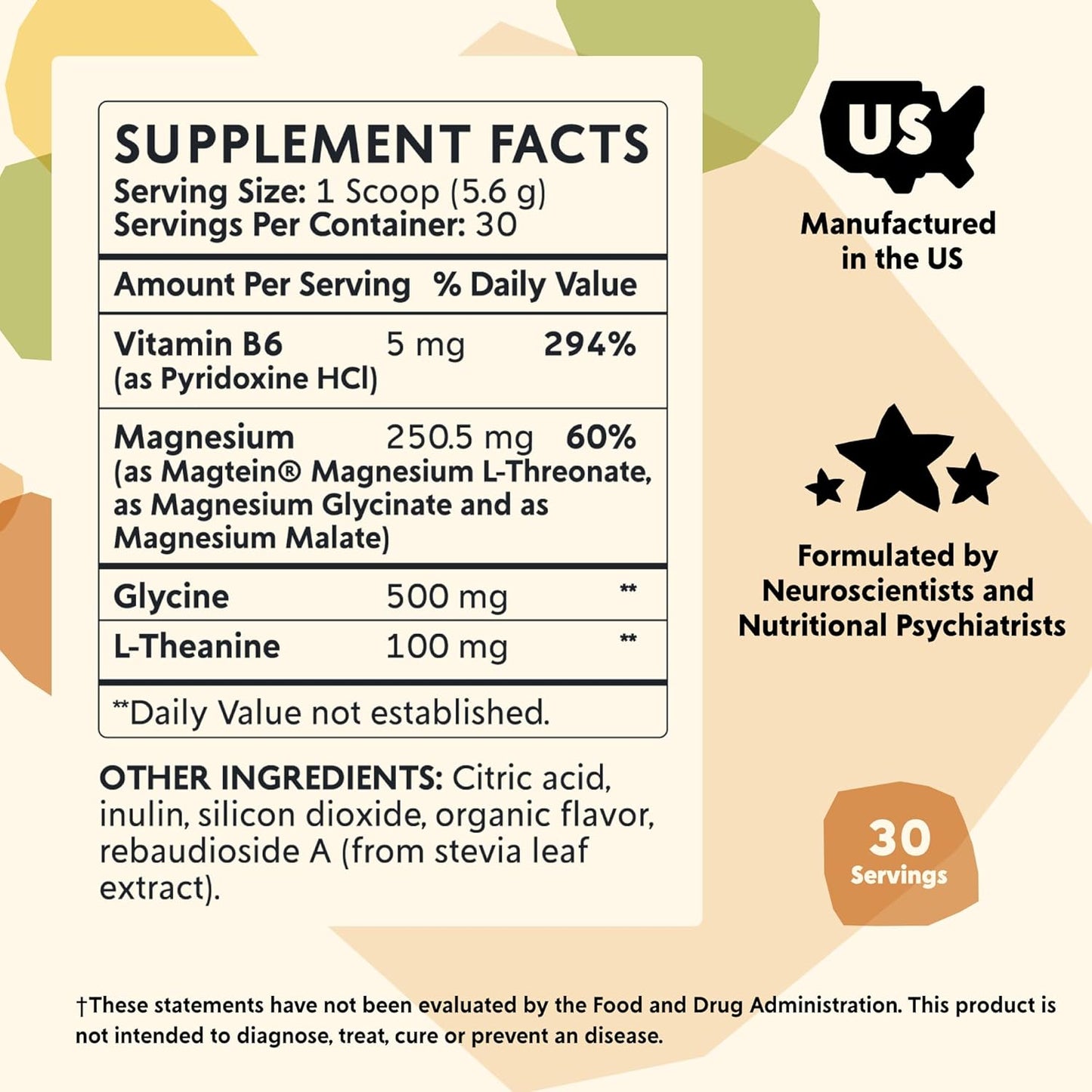 PYM Mood Magnesium Powder to Support Stress & Better Sleep, 30 servings - Magnesium Glycinate, Magnesium Malate & l-Threonate, Yuzu Citrus | Non-GMO, Vegan, Gluten-Free | All Natural