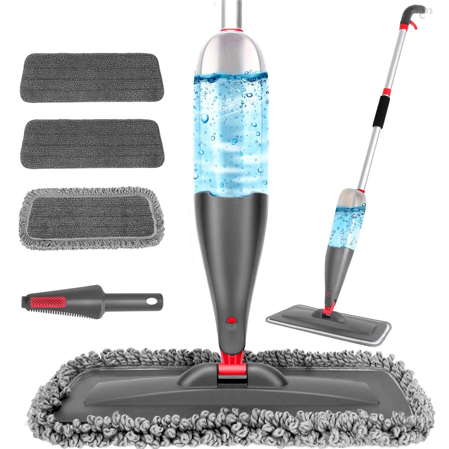 Spray Mop for Floor Cleaning with 3pcs Washable Pads - Wet Dry Microfiber Mop with 800 ml Refillable Bottle for Kitchen Wood Floor Hardwood Laminate Ceramic Tiles Floors Dust Cleaning - Medaid International