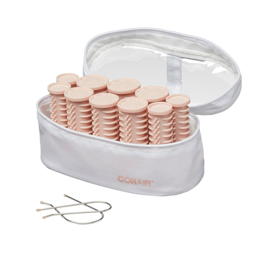 Conair Instant Heat Compact Hot Rollers for Long, Medium, and All Hair - Hair Curler - Hair Roller Clips Included - 1 1/4-inch, 1-inch, and 3/4-inch Rollers - Medaid International