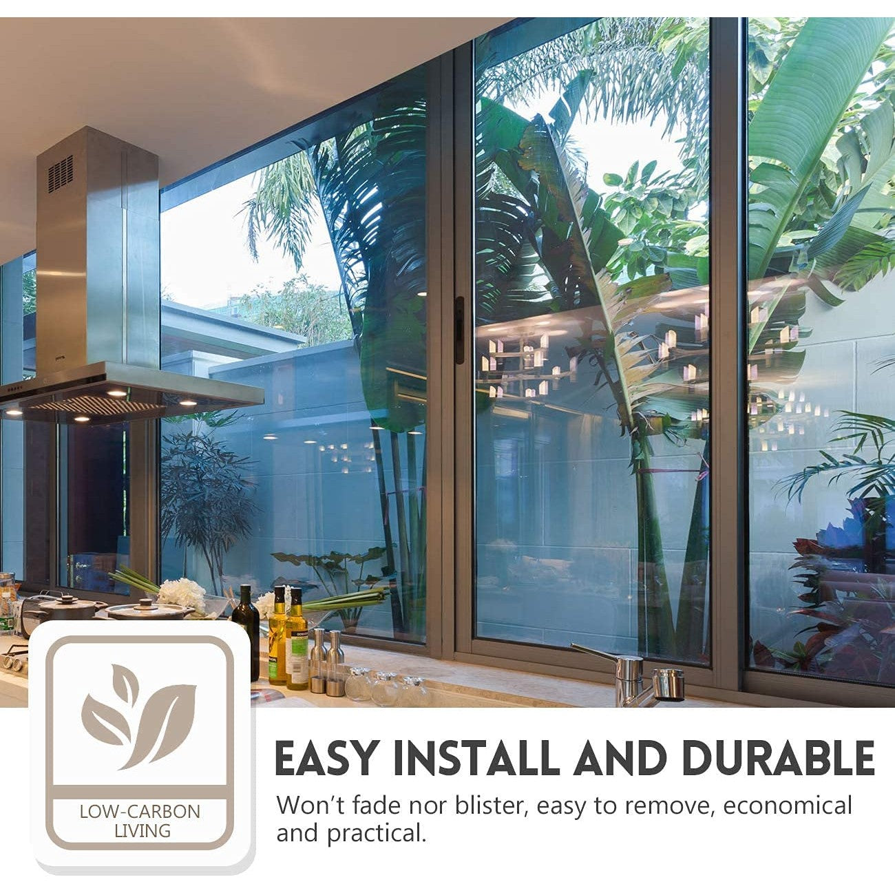 KESPEN Window Film One Way Daytime Privacy Static Cling Sun Blocking Anti UV Reflective Window Tint for Home and Office, Black-Silver, 23.6 Inch X 13.1 Feet - Medaid International