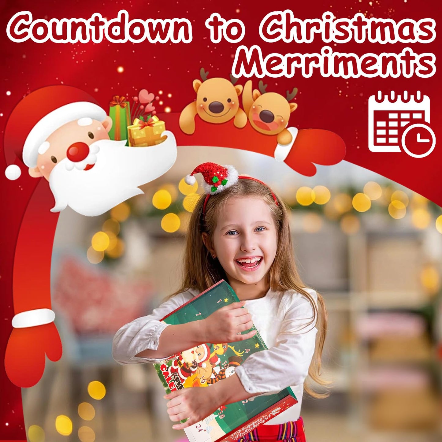 Christmas Advent Calendar 2025 for Kids, 24 Days Christmas Countdown Calendar with Rubber Ducks Bath Toys, Advent Xmas Calender, 24pcs Countdown Rubber Ducks Advent Calendar for Boys Girls(yellow) - Medaid International