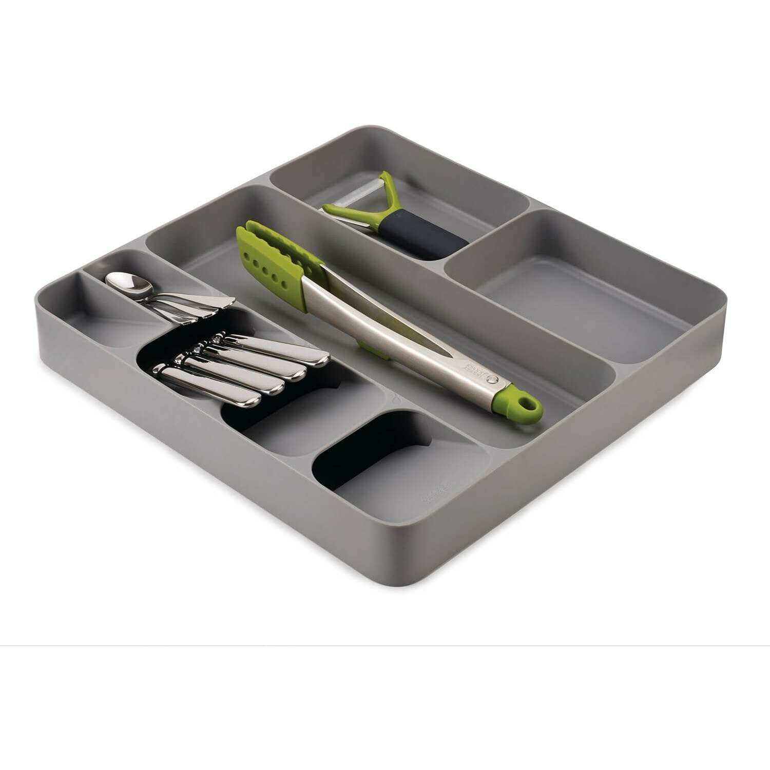DrawerStore‚Ñ¢ Grey Cutlery, Utensil & Gadget Organiser - Medaid International