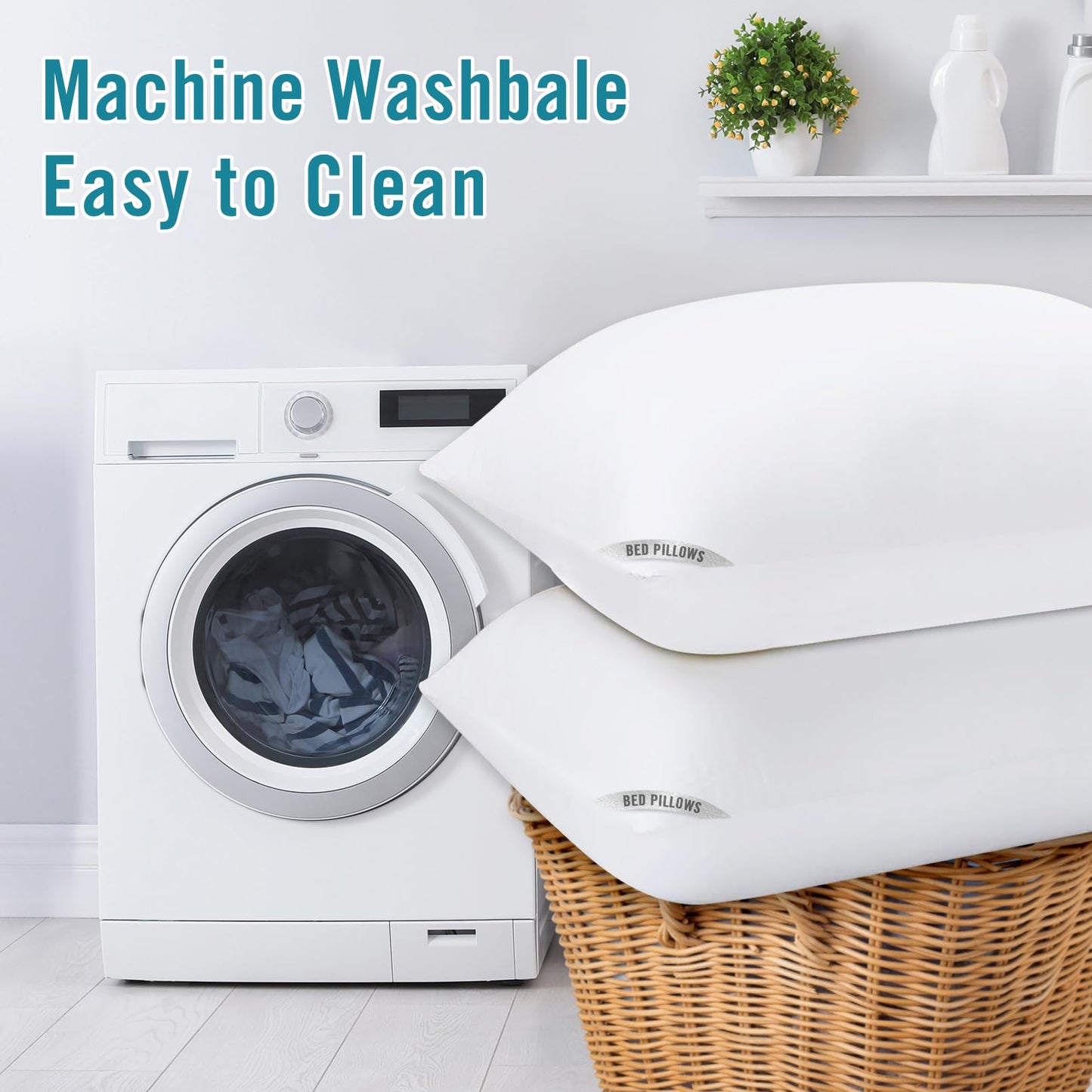 Sycoodeal Hotel Collection Bed Pillows for Sleeping 2 Pack,Standard Size Cooling Pillows,Hotel Quality with Premium Soft Down Alternative Fill for Side Stomach Back Sleepers - Medaid International