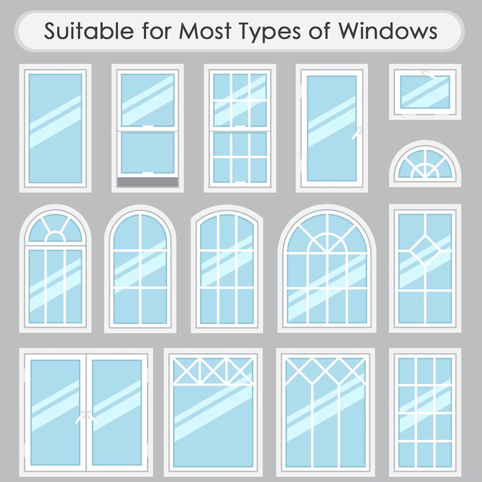 DKTIE Static Cling Decorative Window Film with Installation Tools Non Adhesive Privacy Film, Stained Glass Window Film for Bathroom Shower Door Heat Cotrol Anti UV, 17.7 x 78.7 Inch - Medaid International