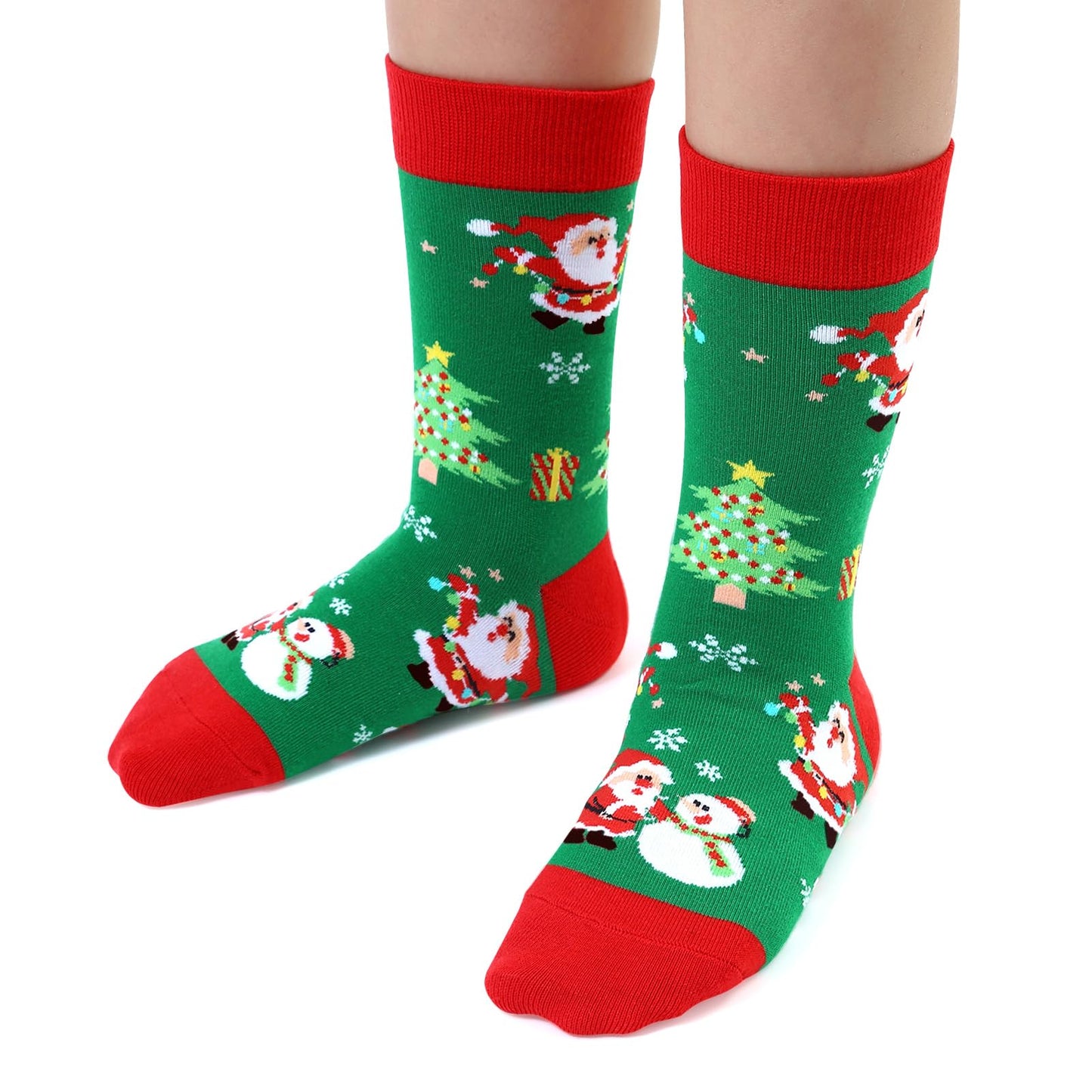 Dsia Zamur Boys Christmas Socks 6 Pack + Gift Box, Kids Children Girls Novelty Xmas Holiday Crew Socks for 10-12 Years - Medaid International