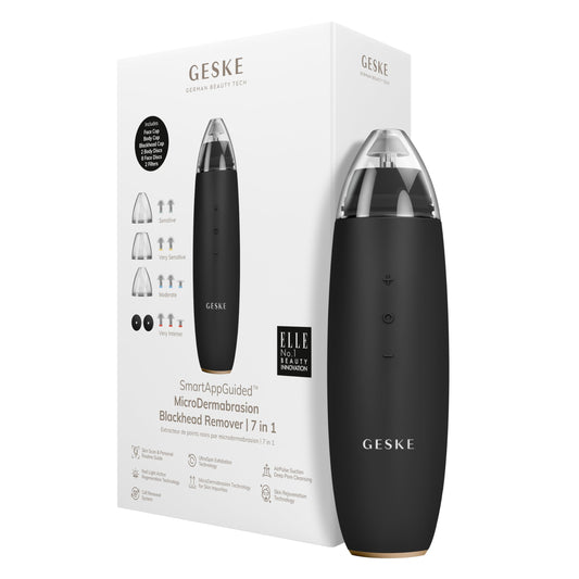 GESKE SmartAppGuided™ MicroDermabrasion Blackhead Remover | 7 in 1 | Blackhead Remover | Electric Pore Cleaner | Innovative Vacuum Cup | Beauty Tool | Skin Cleansing Device | Skincare Device - Medaid International