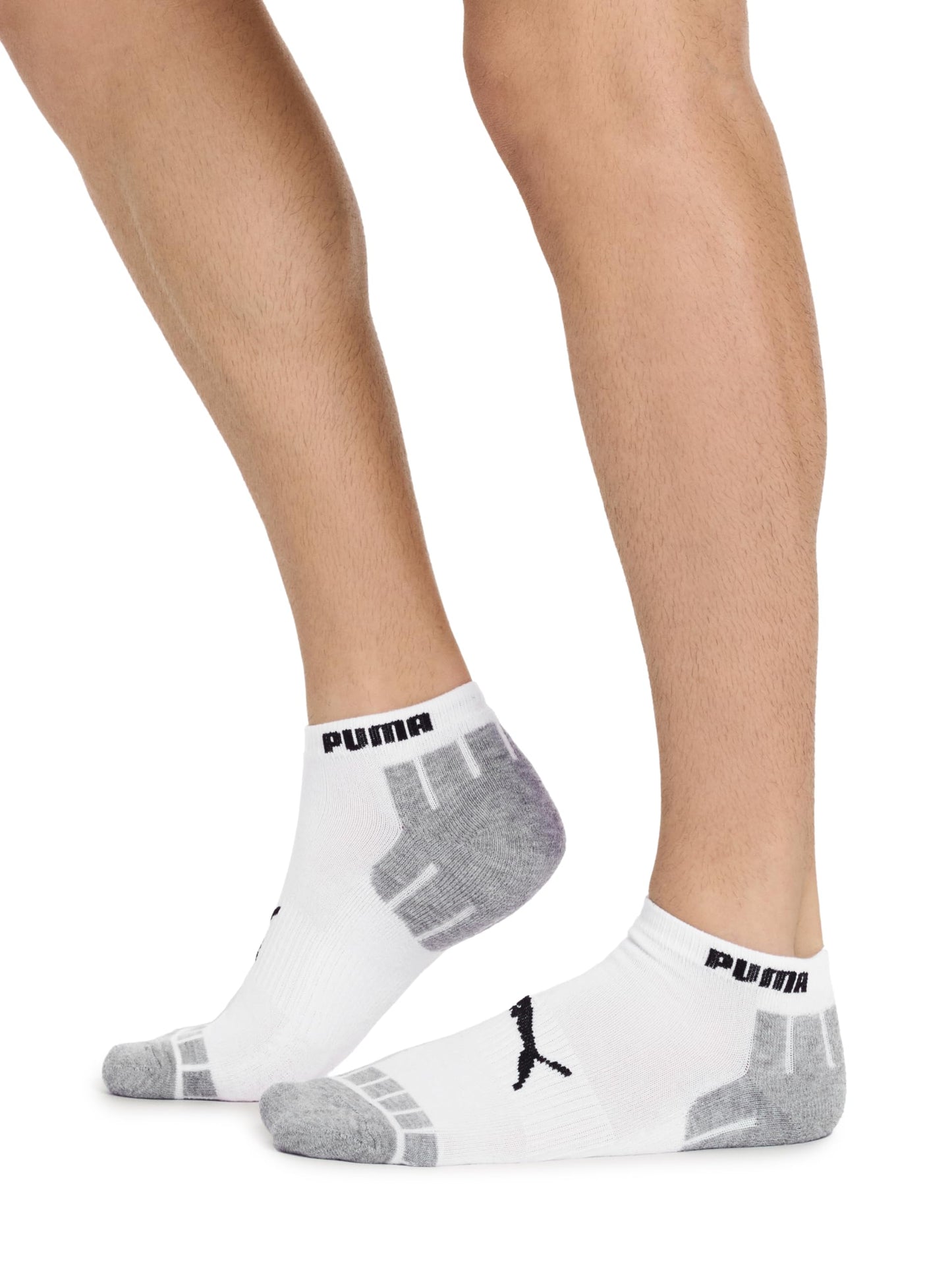 PUMA Men's 8 Pack Low Cut Socks, White/Black, 10-13 - Medaid International