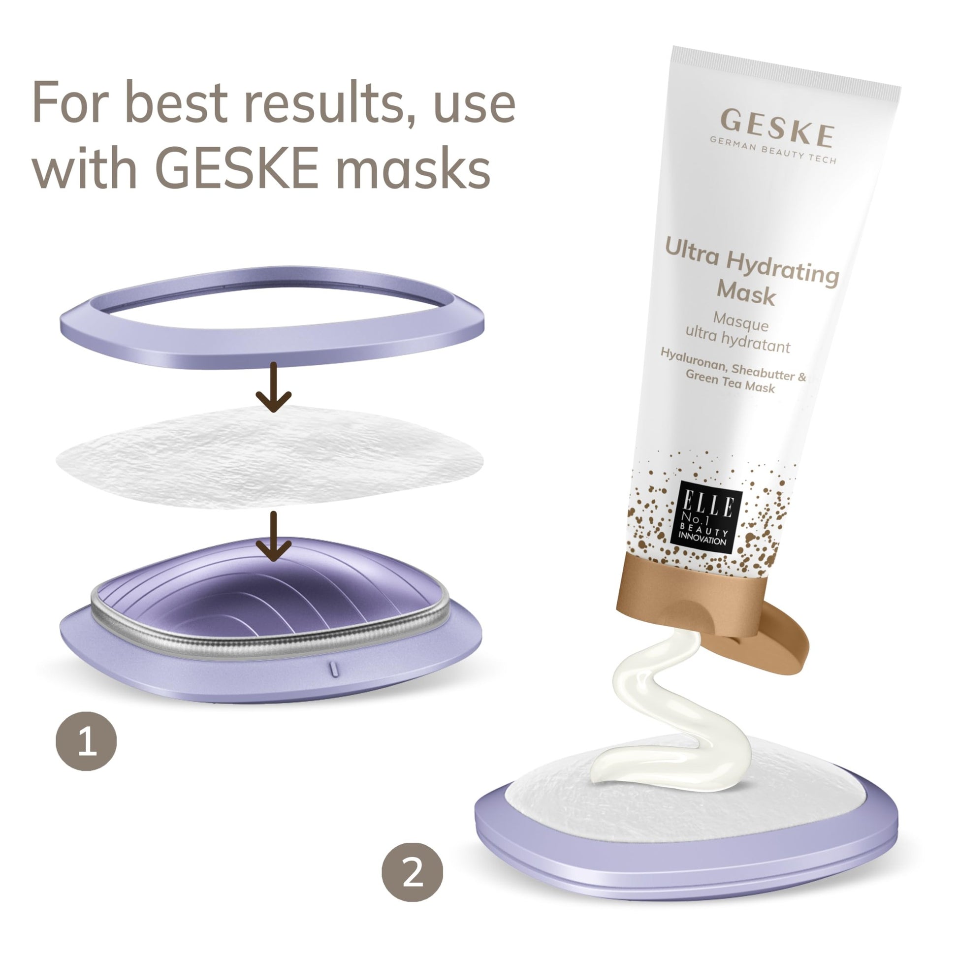 GESKE SmartAppGuided™ Sonic Warm & Cool Mask | 9 in 1 | Beauty LED Face Mask | Facial Glow | Full Spectrum LED Light | Best Face Massager | Vibrating Mask | Warm and Cold Skincare - Medaid International