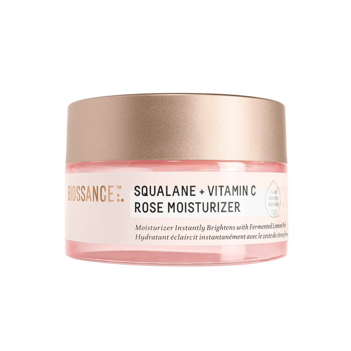 BIOSSANCE Squalane + Vitamin C Rose Face Moisturizer – Antioxidant-Rich Day/Night Face Lotion – Hydrates and Smooths Fine Lines – Even Skin Tone & Reduce Discoloration – For Radiant Skin, 1.69 Fl Oz - Medaid International