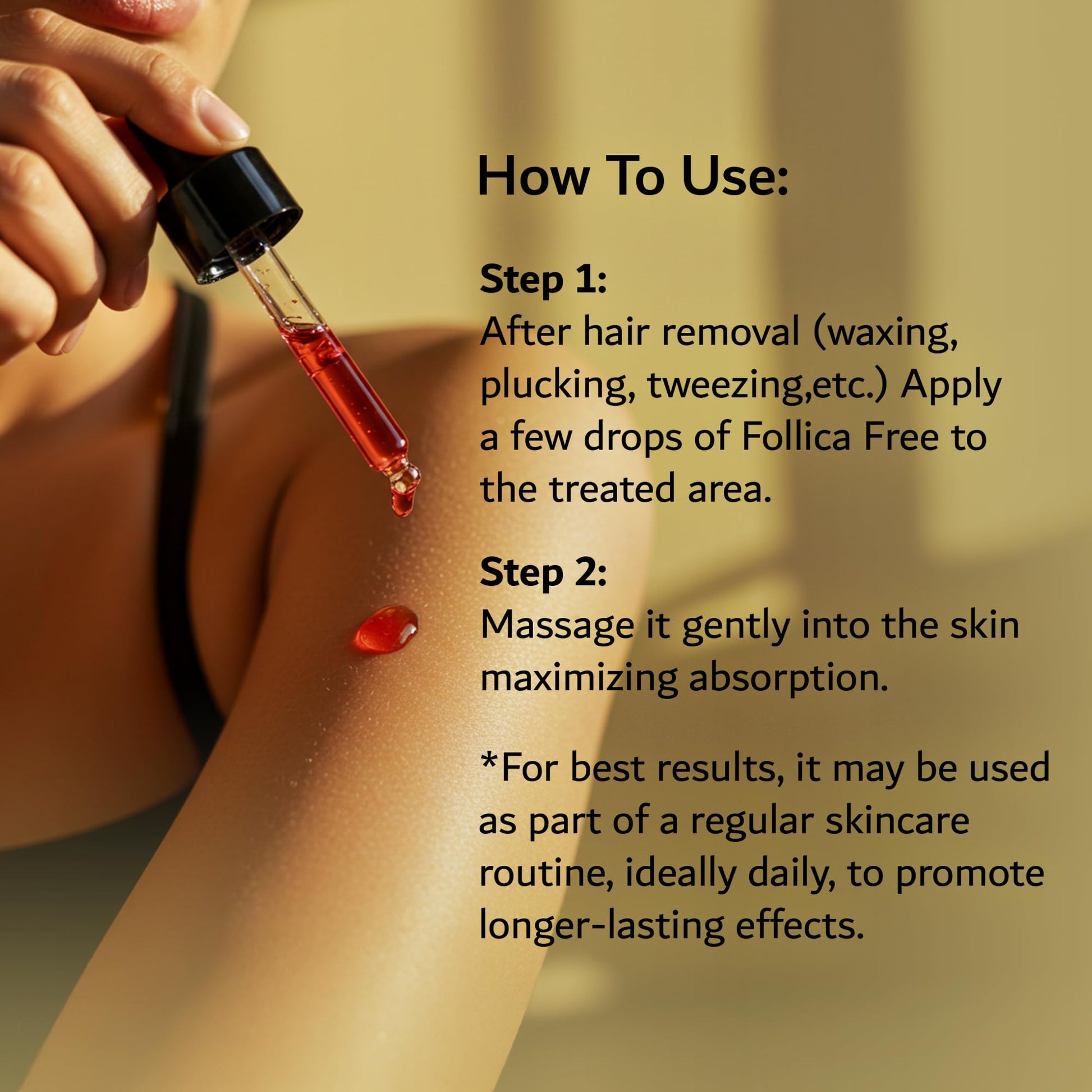 Follica Free Organic Cold-Pressed Red Cyperus Rotundus Oil, Hair Growth Inhibitor, Ingrown Hair Prevention, Laser Hair Removal Alternative, Orange Scented, 1 Oz. Bottle - Medaid International