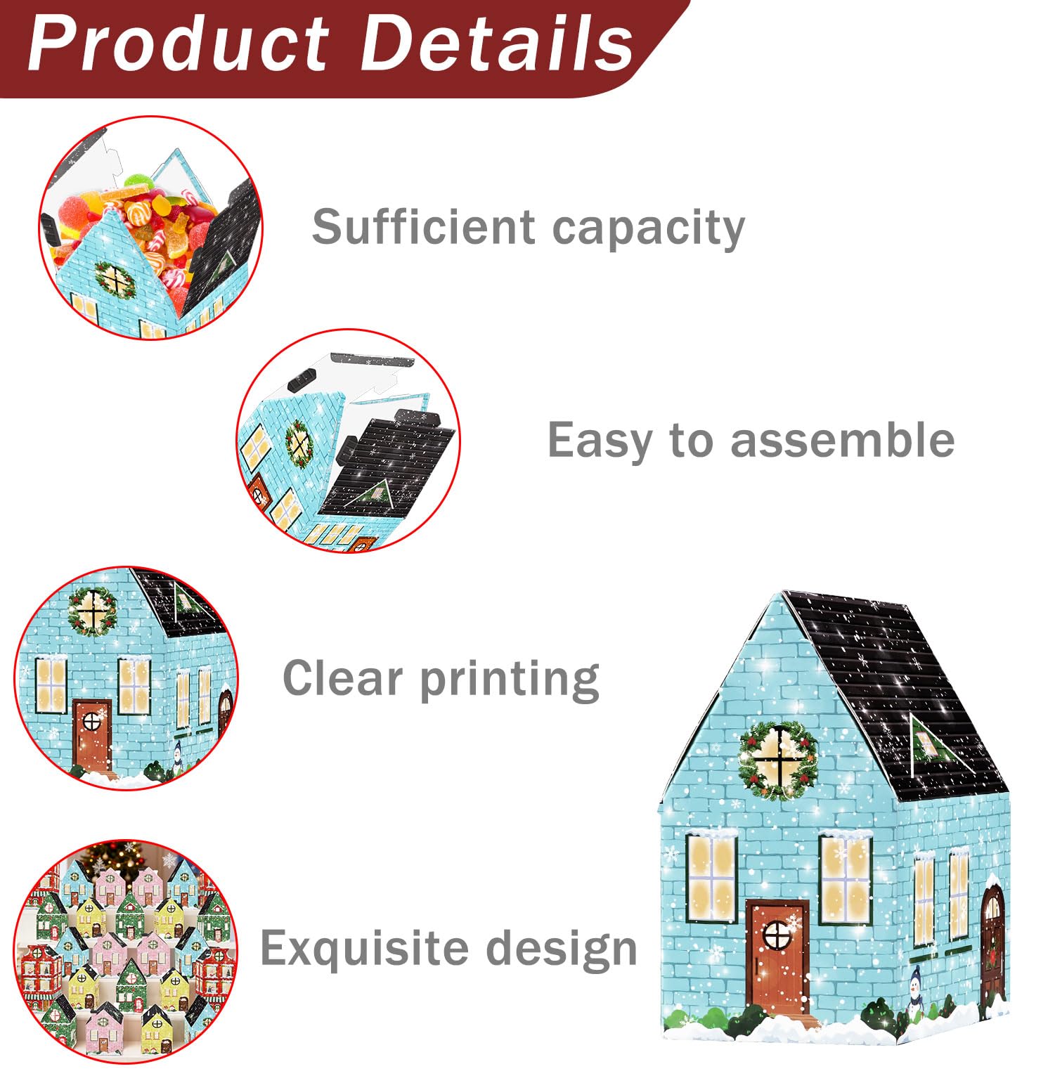 SietDESEO 24 Empty Advent Calendar Boxes to Fill 24 Days of Christmas Countdown Gift Boxes for Kids Adults Xmas Holiday Party Decorations Make Your Own Advent Calendar Box - Medaid International