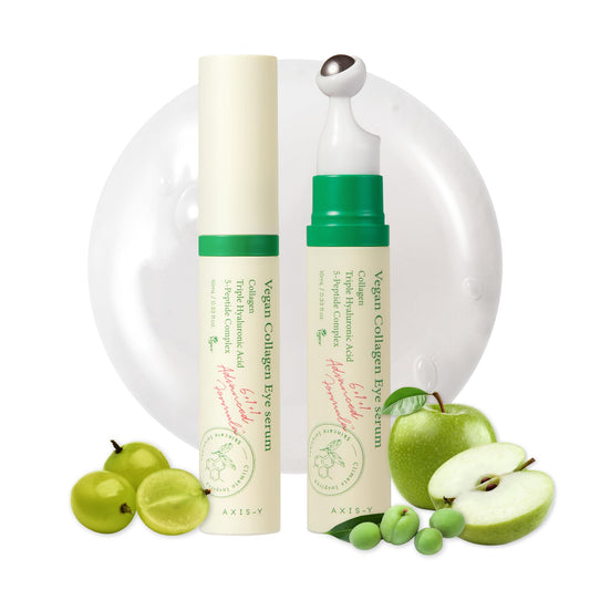 AXIS-Y Vegan Collagen Eye Serum - K Beauty Triple Hyaluronic Acid & Peptide Collagen Serum Improve Skin Elasticity, Reduce Fine Lines & Dark Circles - Vegan Korean Skin Care Eye Cream - 0.33 fl. oz. - Medaid International