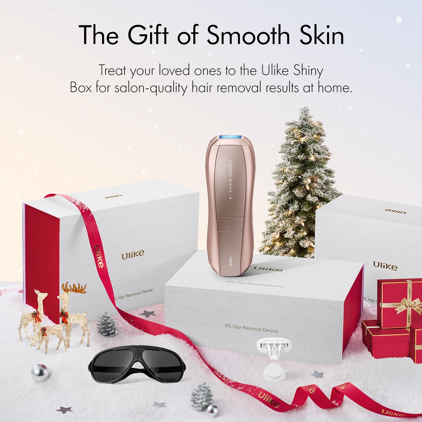 Ulike Laser Hair Removal Air 10 IPL Holiday Gift for Women and Men, 65°F Ice-Cooling Contact, Dual Lights, Skin Sensor & USHR Mode* for Nearly Painless, Effective & Long-Lasting Hair Removal from Home - Medaid International