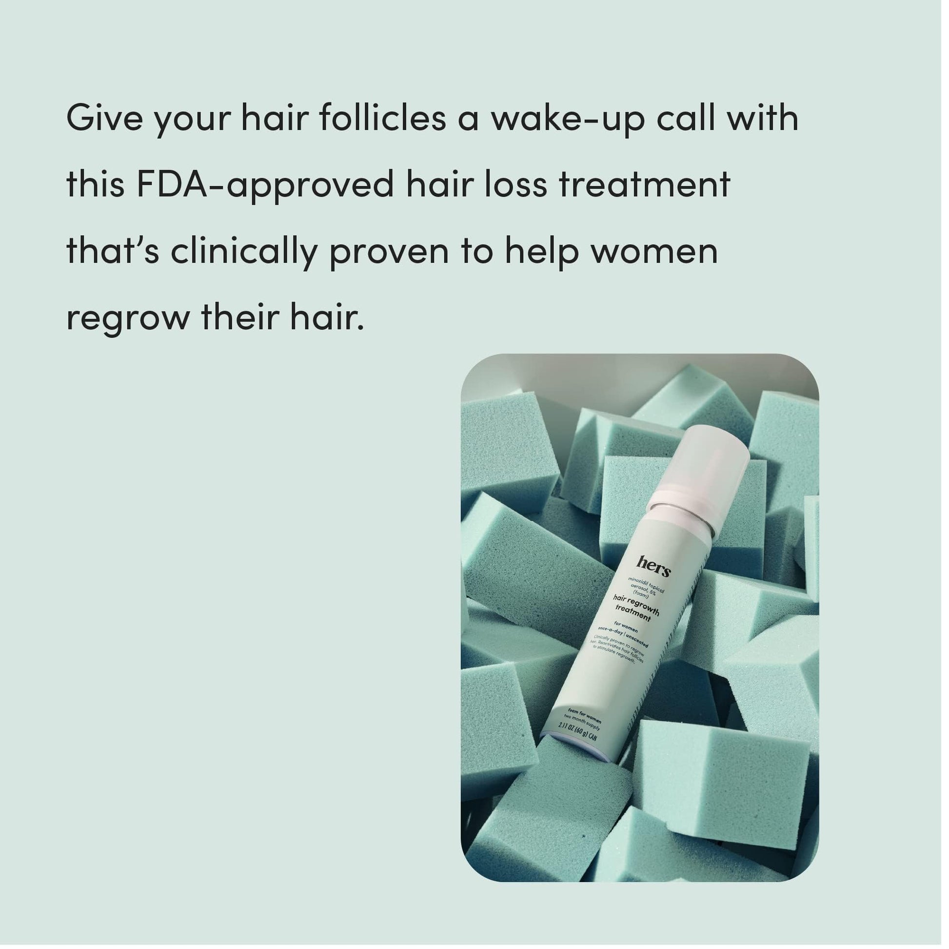 hers Hair Regrowth Treatment - Topical Minoxidil 5% Foam for Women - Extra Strength - Supports Thicker, Fuller Hair - Non-Greasy - Unscented, 2 Pack - Medaid International