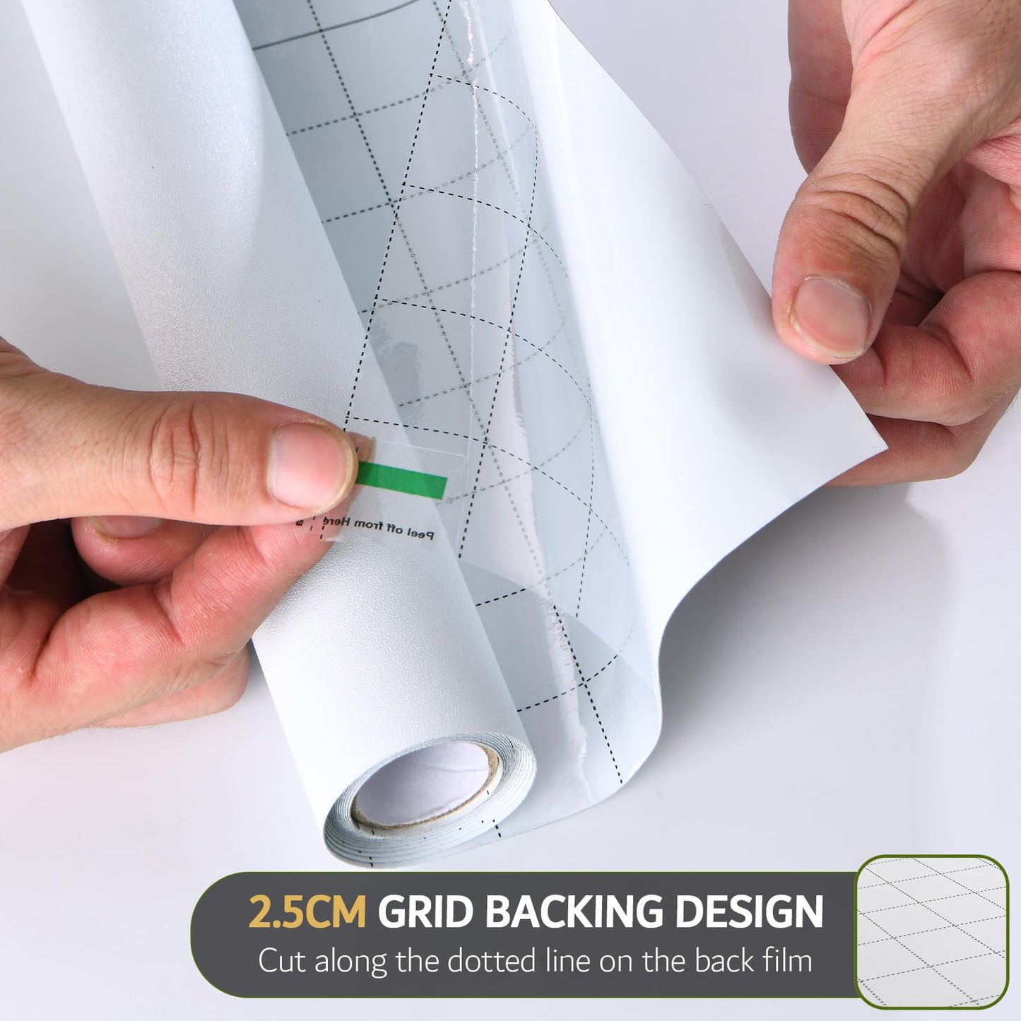 VELIMAX White Blackout Window Film, 100% Light Blocking Window Cover, Opaque Vinyl Cling, Privacy Film for Glass, Sun Blocking Films Non Adhesive, 17.7in x 78.7in - Medaid International