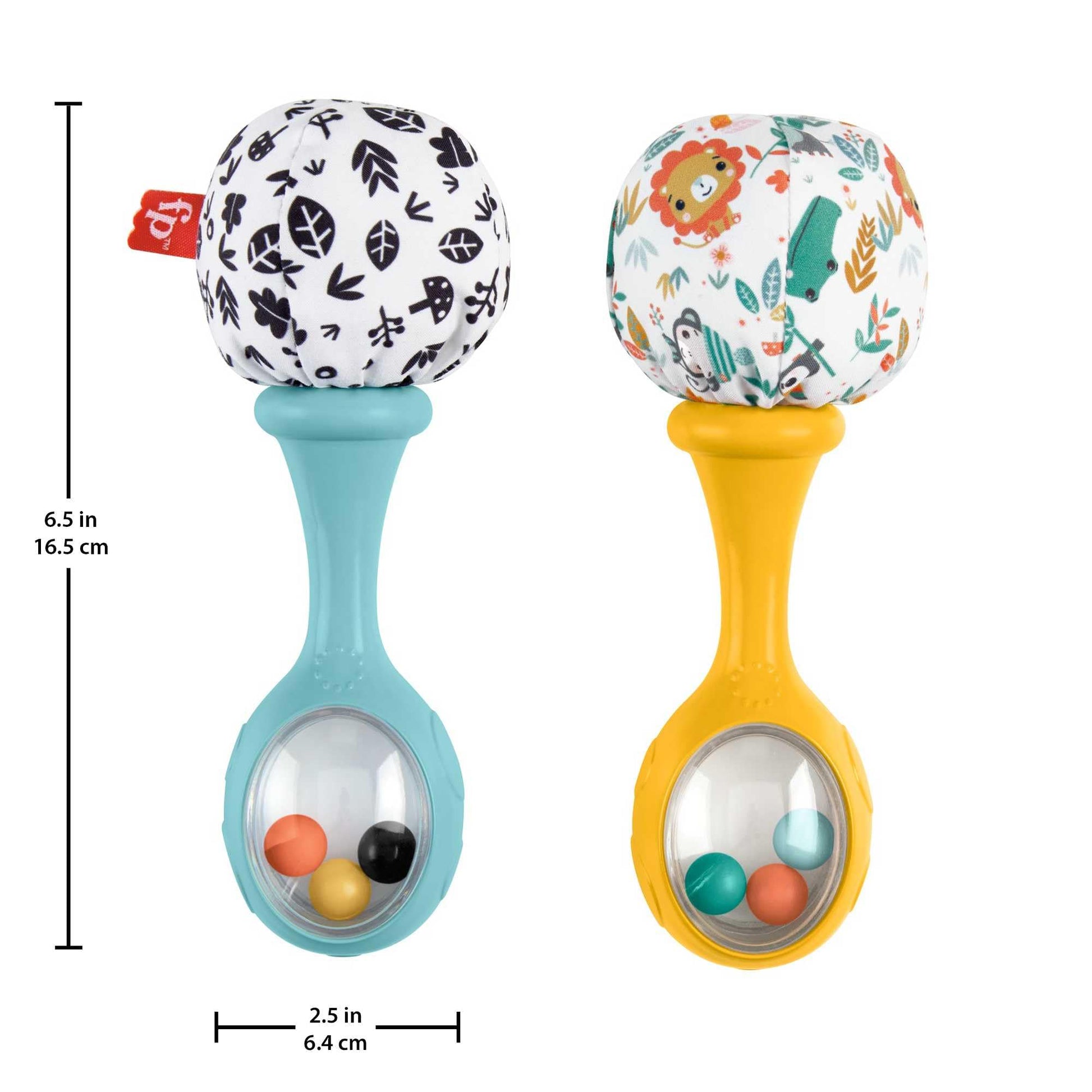 Fisher-Price Rattle ‘n Rock Maracas Baby Rattle Sensory Toys for Newborn Babies Ages 3 Months and Older, HMF34 - Medaid International