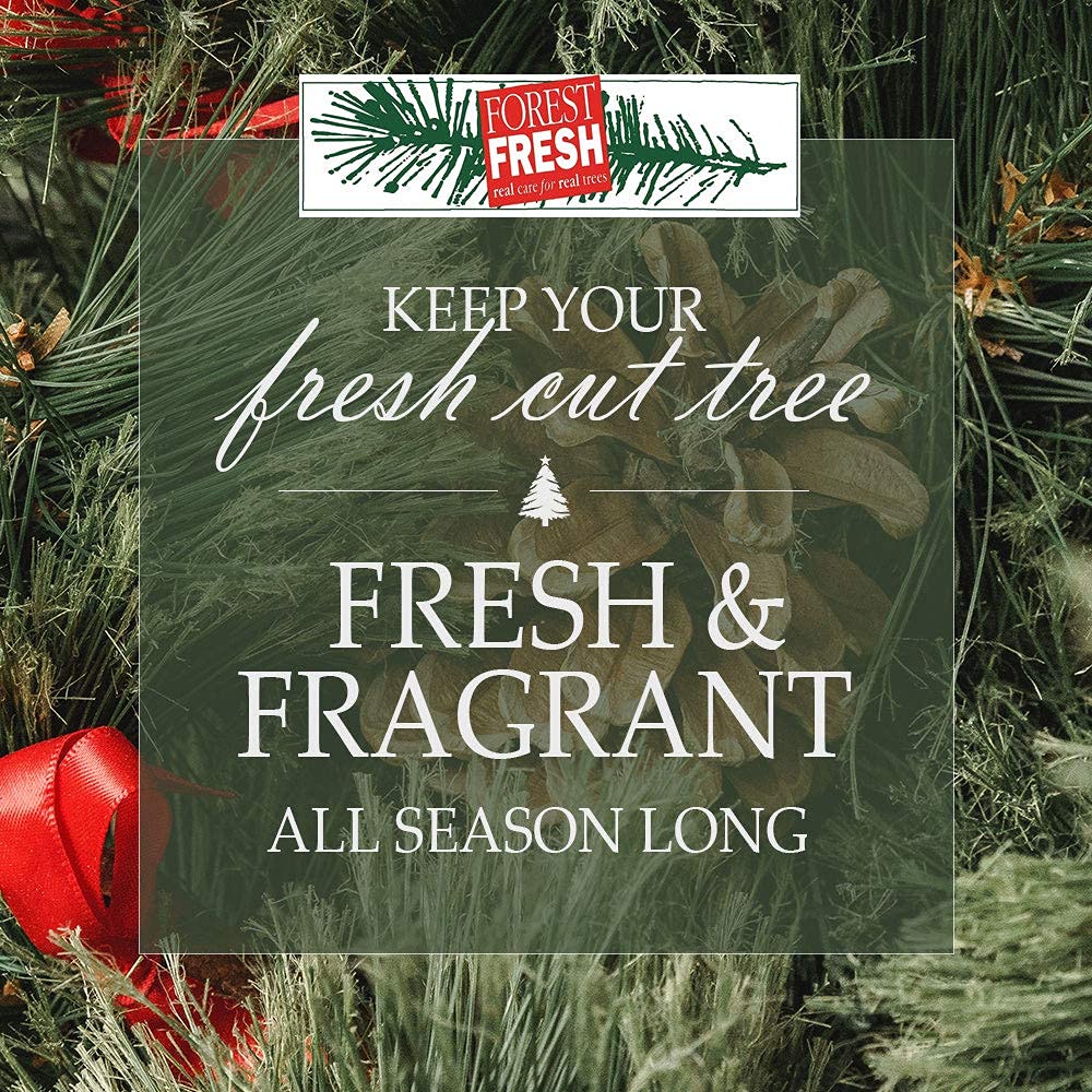 Forest Fresh Christmas Tree Preservative Tablets – Tree Water Additive for Live Fresh-Cut Trees – Keeps Trees Hydrated and Reduces Needle Drop – Non-Toxic, Made in USA – 1 Packet (8 Tablets) - Medaid International