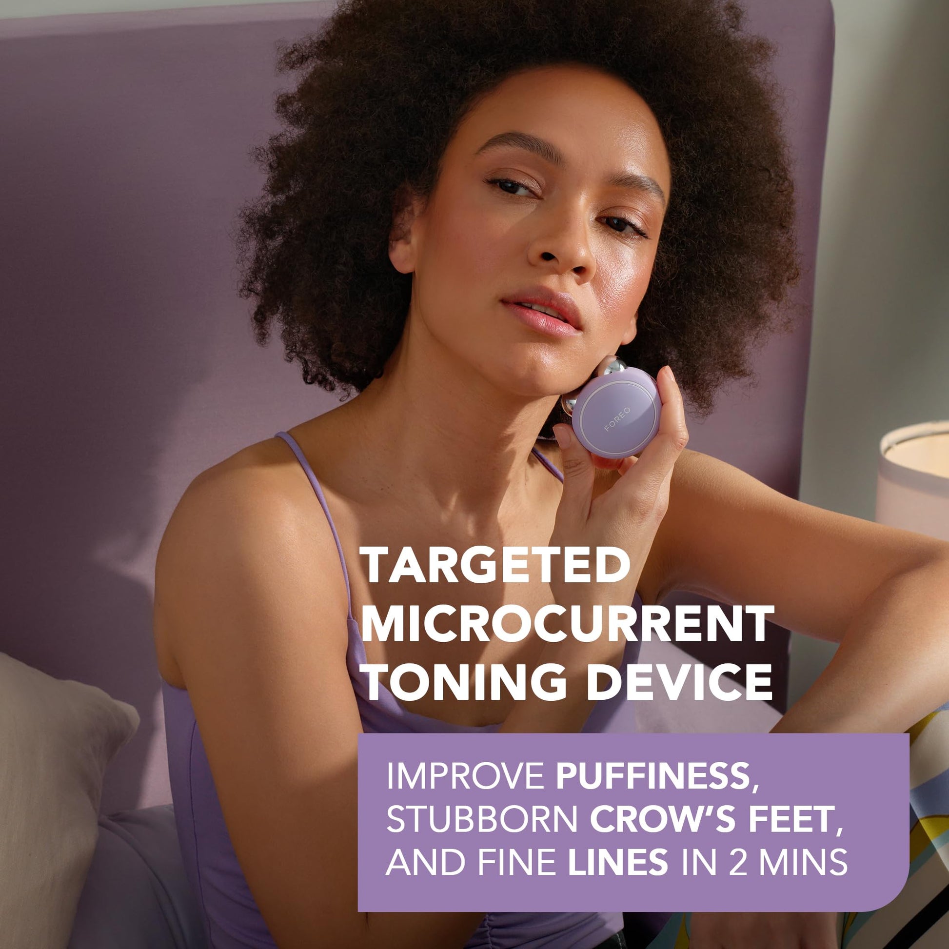 FOREO BEAR mini App-connected Microcurrent Facial Toning Device with 3 Intensities, Lavender - Medaid International