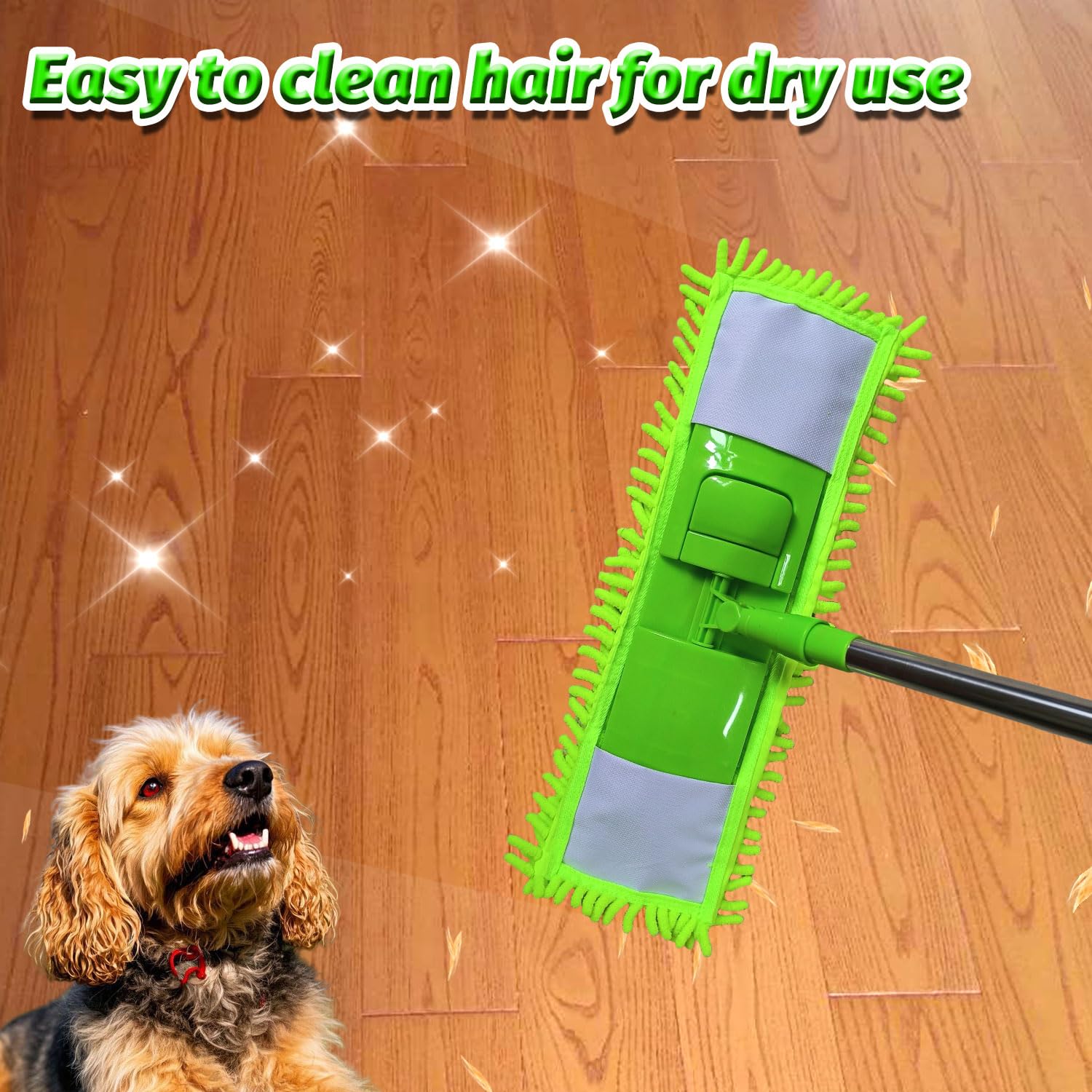 4 Pack Reusable Microfiber Mop Pads Compatible with 3M Scotch-Brite M-005 Floor Mops, 2 Pack Wet and 2 Pack Dry Use Pads Fit for Folding mop 15 in*3.9 in mop Head - Medaid International