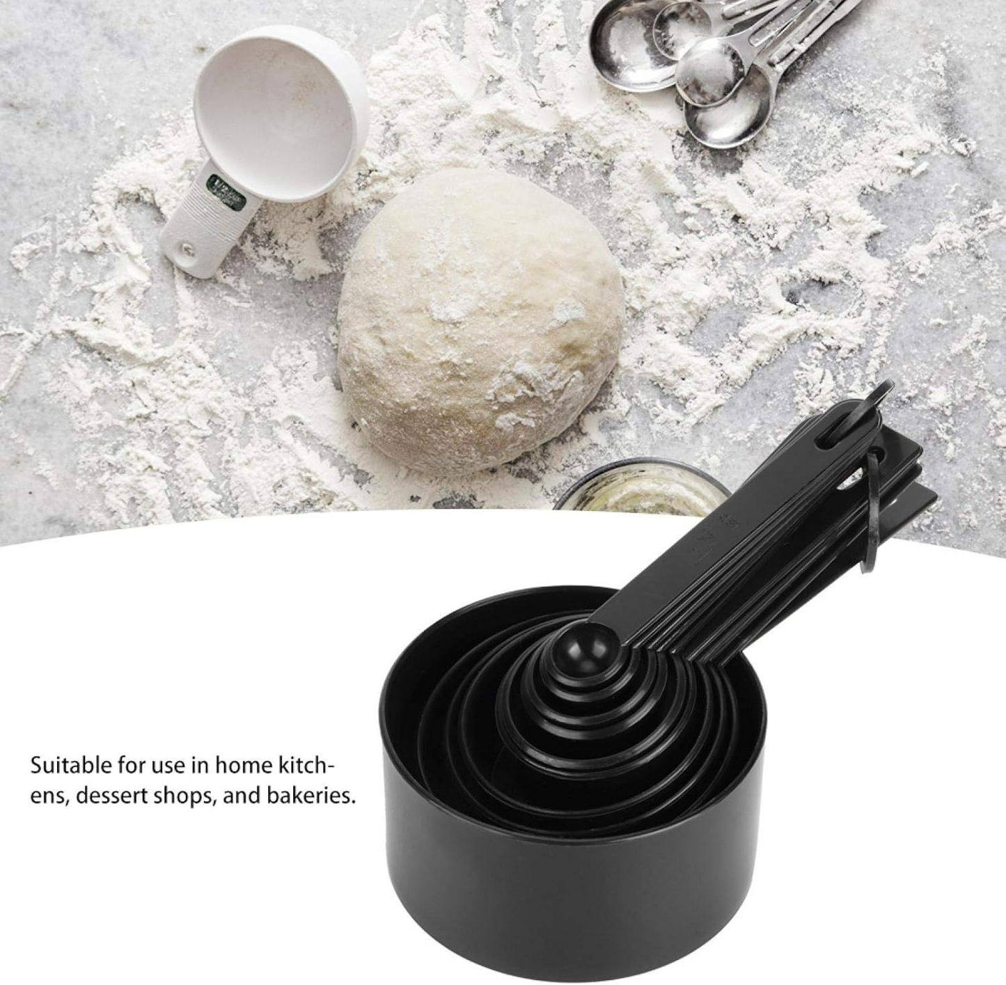 Measuring Cups, Measuring Spoons Set Durable for Home for Kitchens for Dessert Shops for Bakeries - Medaid International