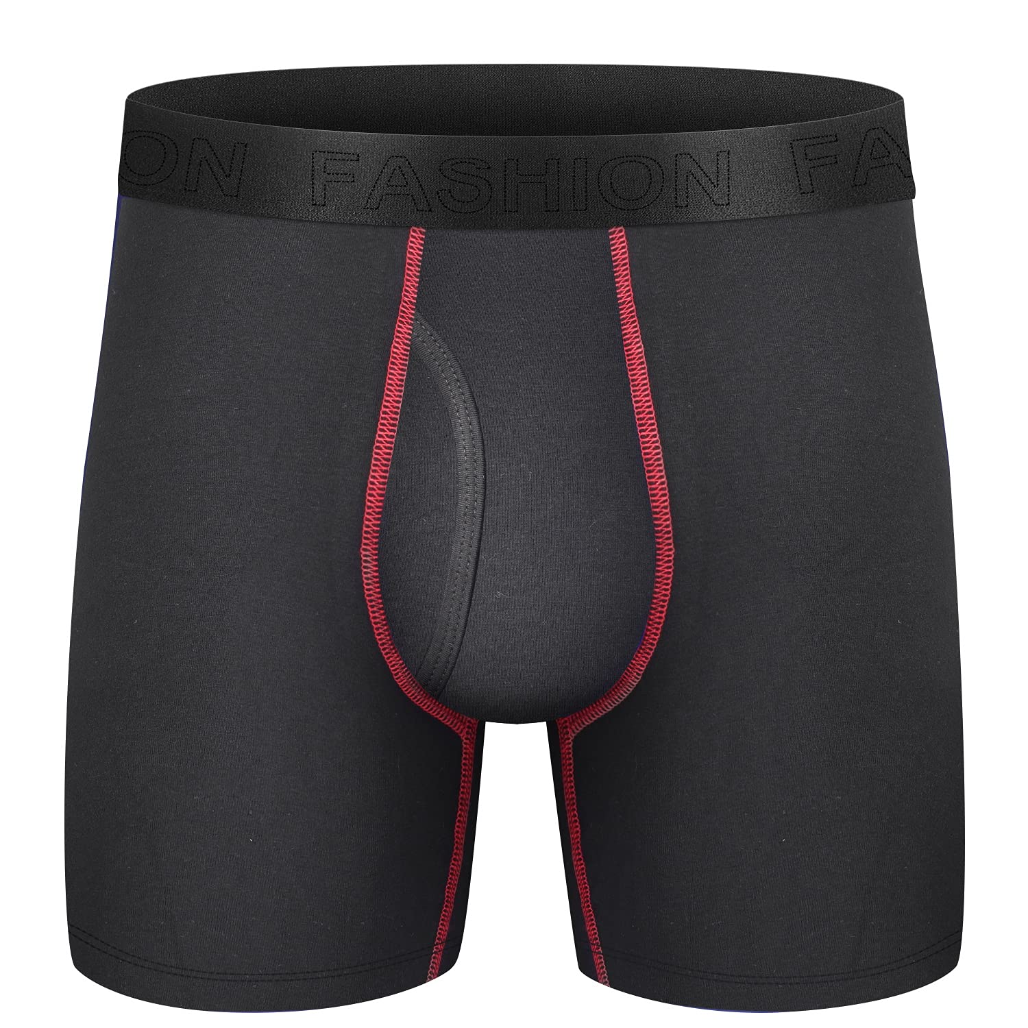 CONKEND Mens Boxer Briefs Cotton Underwear Pack Breathable no Ride up 6" Wide Waistband Tageless Boxers Briefs for Men 5Pack - Medaid International