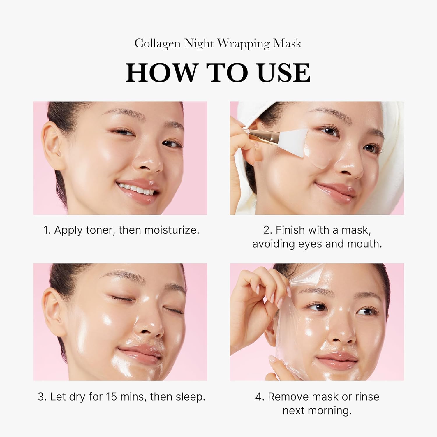 medicube Collagen Overnight Wrapping Peel Off Facial Mask Pack - Elasticity & Hydration Care, Reduces Sagging & Dullness - Hydrolyzed Collagen For Glowing Skin - Korean Skin Care, 2.53 fl.oz - Medaid