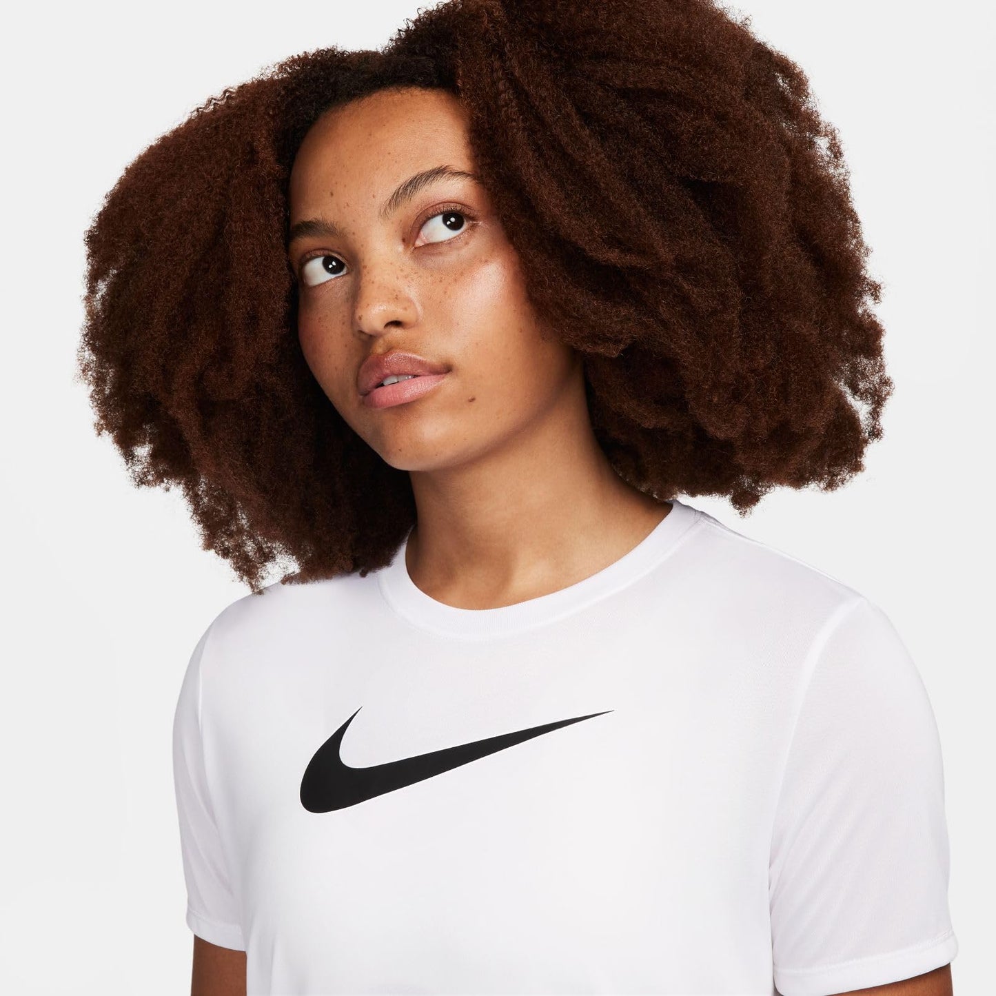 Nike Women's Dri-Fit Legend T-Shirt, White/Black, Medium - Medaid International