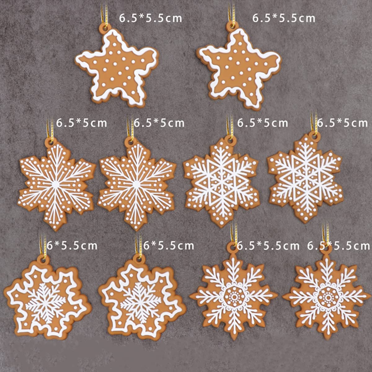 Christmas Tree Ornaments Set - 20pcs Snowflake Decorations, Hanging Xmas Baubles for Home Party Holiday Decor - Medaid International