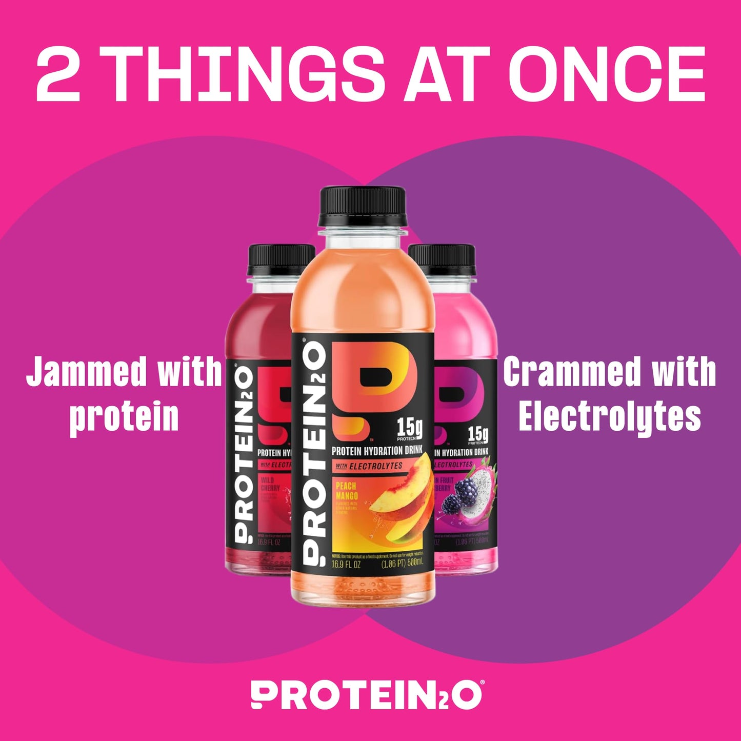 Protein2o Hydration Drink - 2-in-1 Liquid Clear Whey Protein Isolate and Electrolyte Drink - 15g Protein, Vitamins B5, B6 - Post-Workout Recovery - 16.9 Fl Oz - 12 Count Flavor Fusion Variety Pack - Medaid International