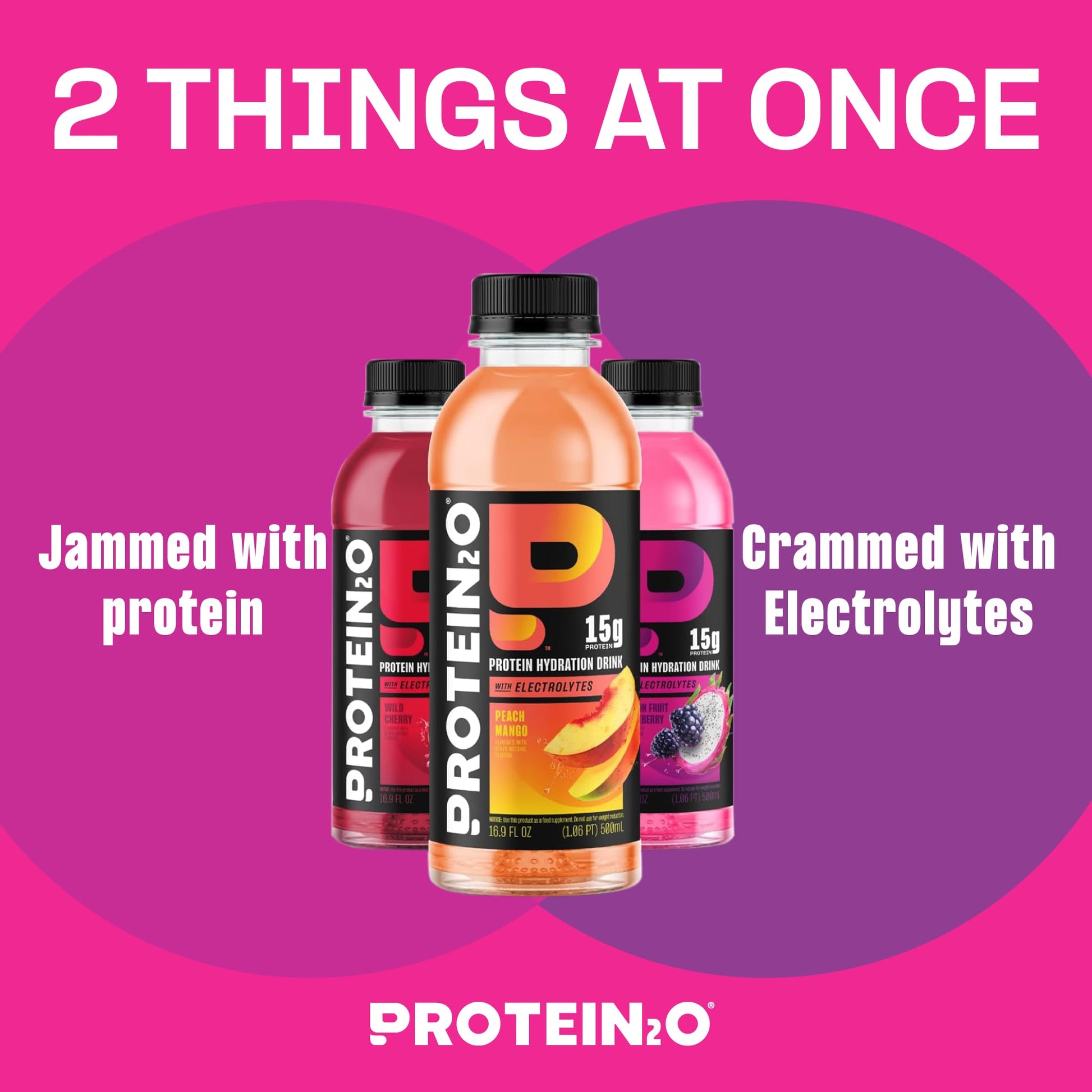 Protein2o Hydration Drink - 2-in-1 Liquid Clear Whey Protein Isolate and Electrolyte Drink - 15g Protein, Vitamins B5, B6 - Post-Workout Recovery - 16.9 Fl Oz - 12 Count Flavor Fusion Variety Pack - Medaid International