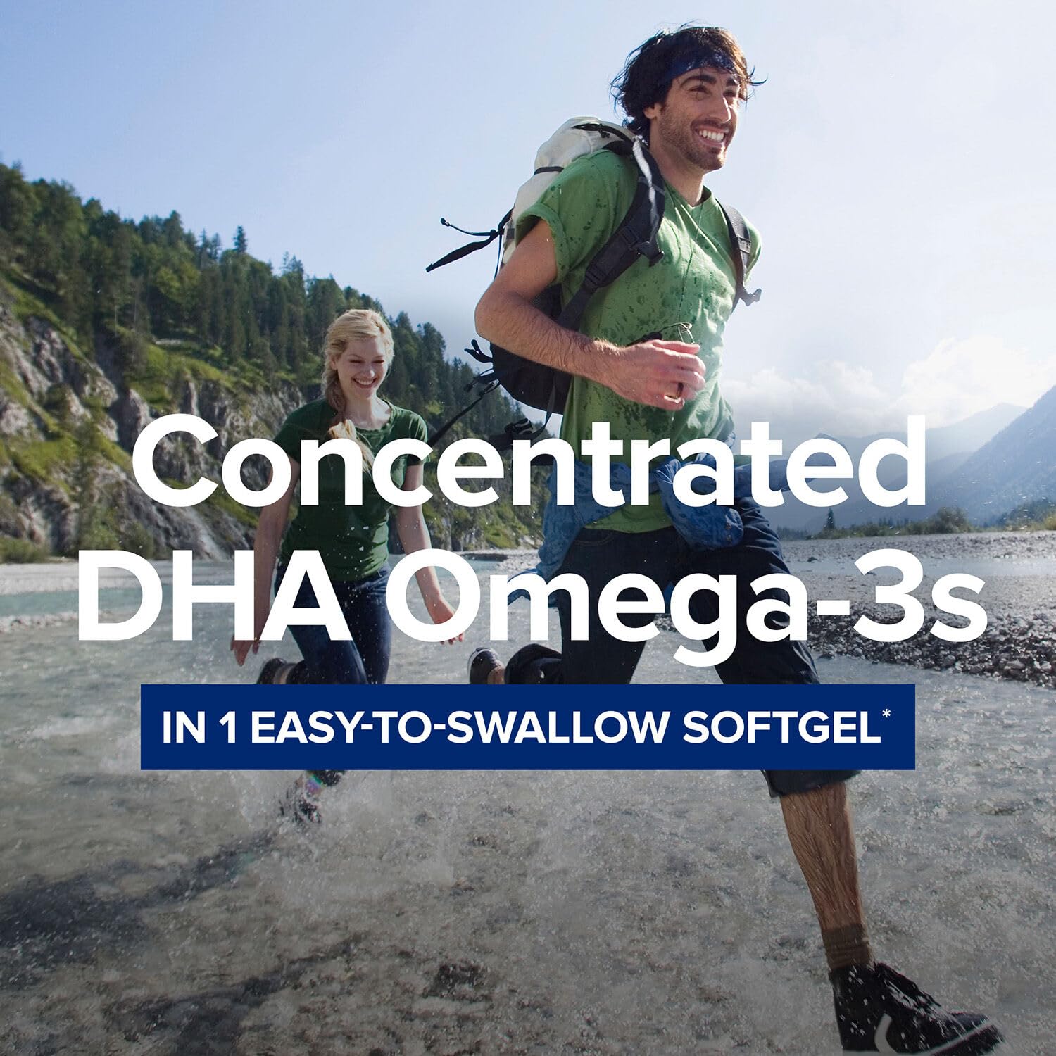 GNC Triple Strength DHA 1000 Omega 3 Supplement, 1000mg DHA, Supports Brain Development and Healthy Vision, 45 Softgels - Medaid International