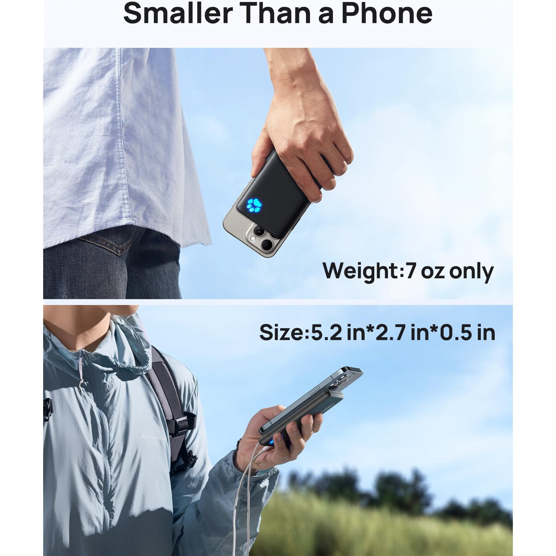 INIU Power Bank, Slimmest & Lightest PowerBank USB C Triple 3A 10000mAh Portable Charger, High-Speed Charging Phone with Flashlight Battery Pack for iPhone 13 12 X Pro Samsung S21 S20 Xiaomi iPad - Medaid International