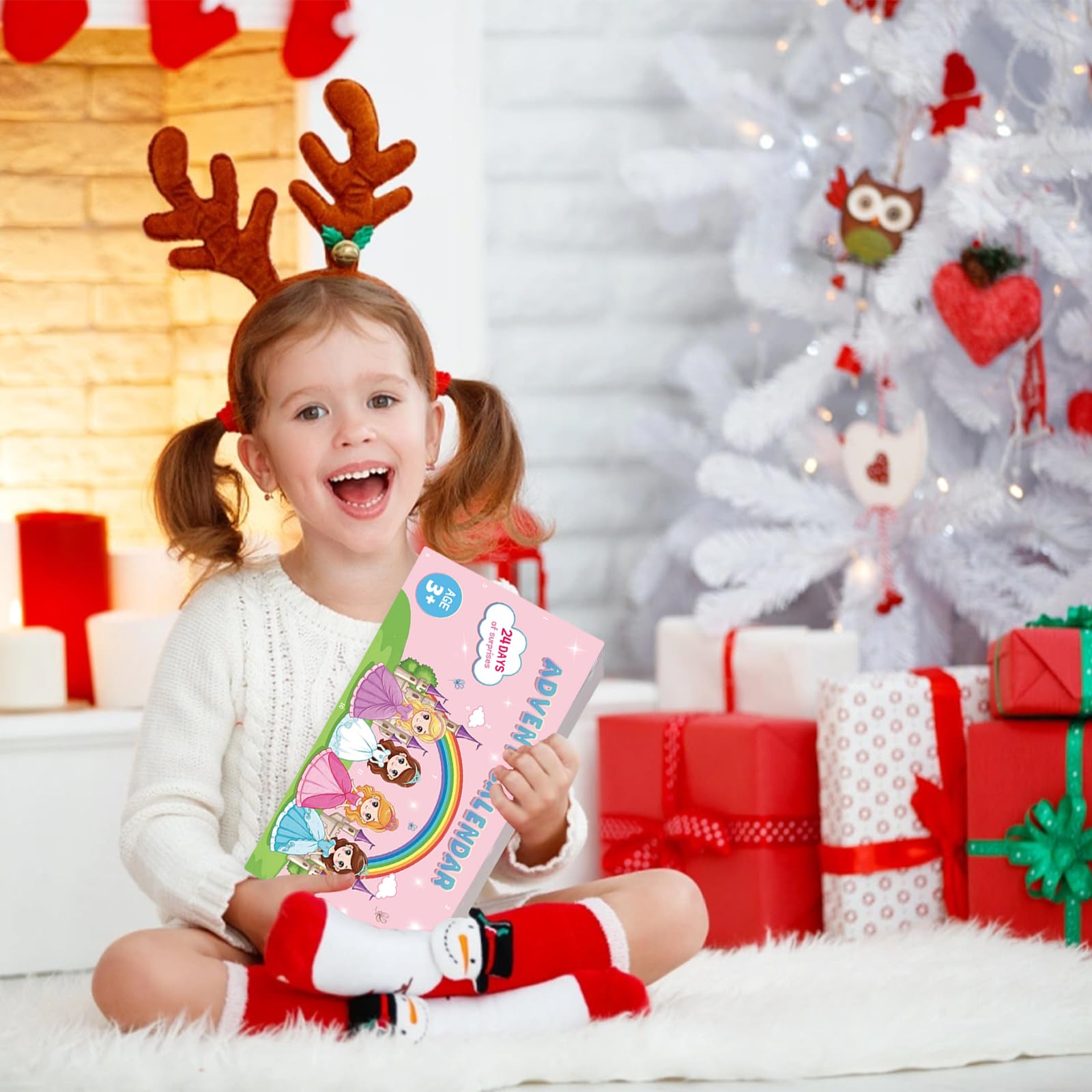 Princess Advent Calendar for Girls 24 Days Christmas Countdown Calendars Princess Transformable Skirt and Clothes Fun Xmas Gifts - Medaid International