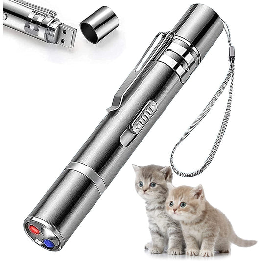 BEGRIM Cat Toys Laser Pointer for Indoor, Rechargeable, 7 Adjustable Wand Red Light Pet Interactive Cat Mouse Toys to Keep Busyfor Kitten Dog Chase Play - Medaid International