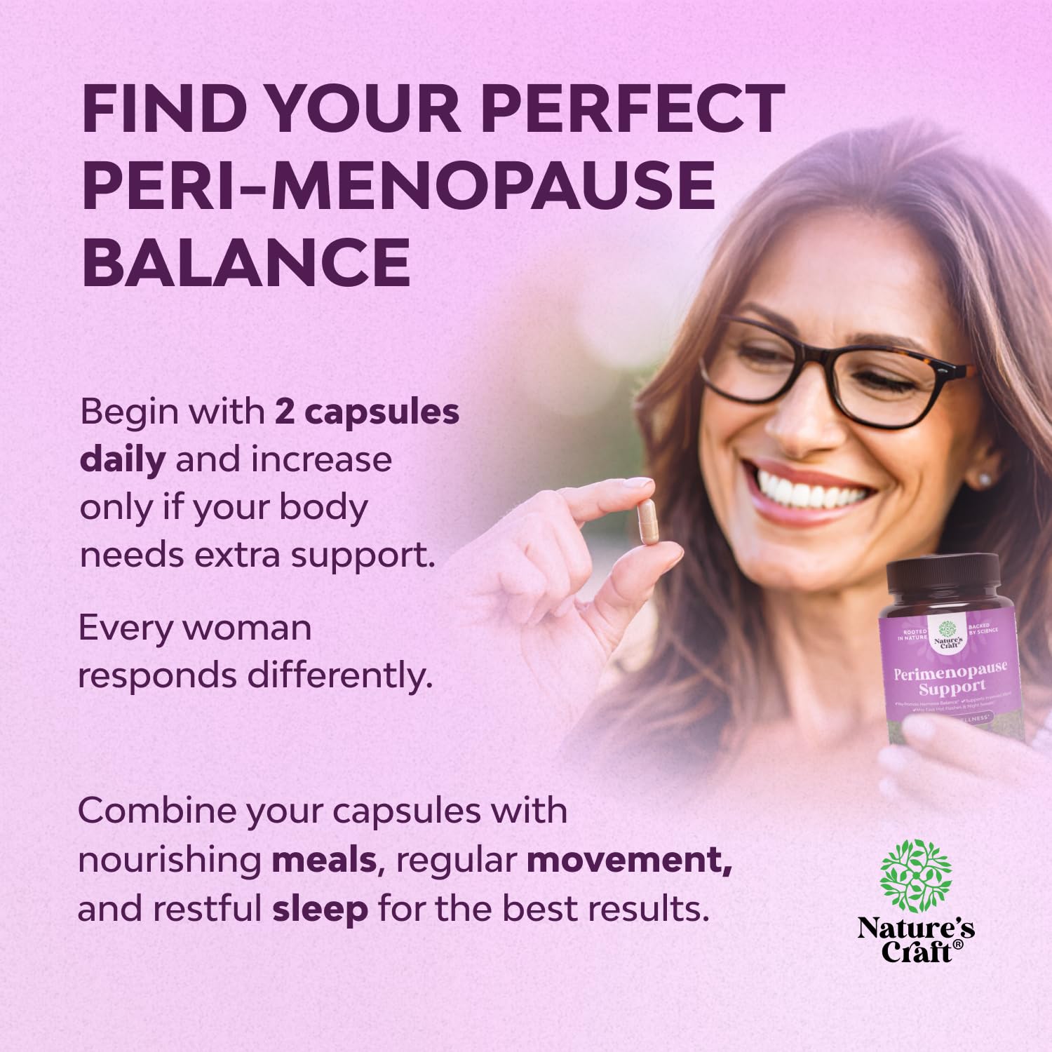 Complete Perimenopause Supplement for Women - Multibenefit Menopause Ease for Women with Maca Root Vitex Berry & Black Cohosh for Hot Flashes Night Sweats Hormone Balance and Mood Support (1 Month) - Medaid International