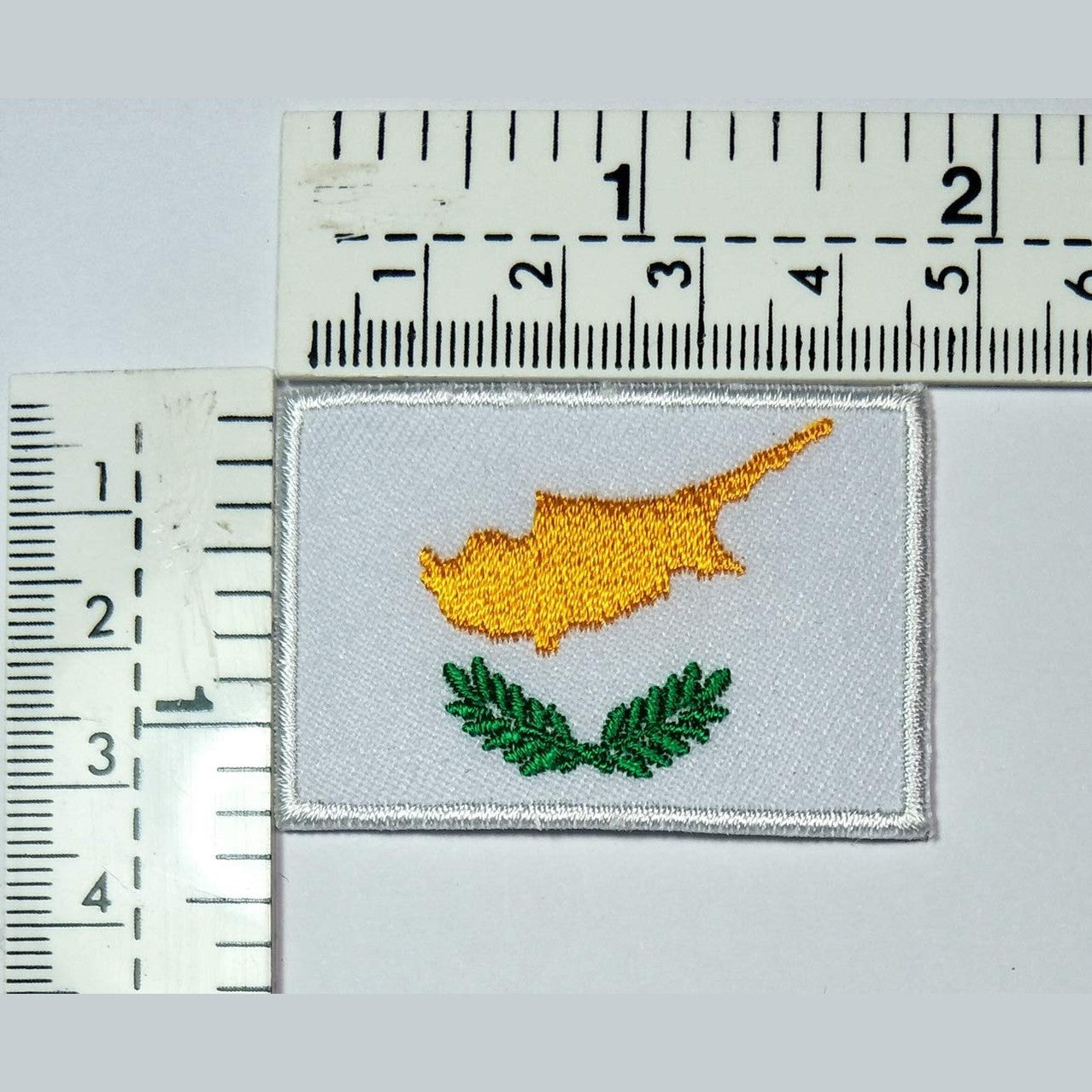 Cyprus Flag Patch Mini 1.2X1.7 inches. Cyprus Country Flag Tactical Military Embroidered Patch World Flags Stickers Embroidery Craft Iron On Sewing Logo Jacket Polo T- Shirt Hat Backpacks (06) - Medaid International