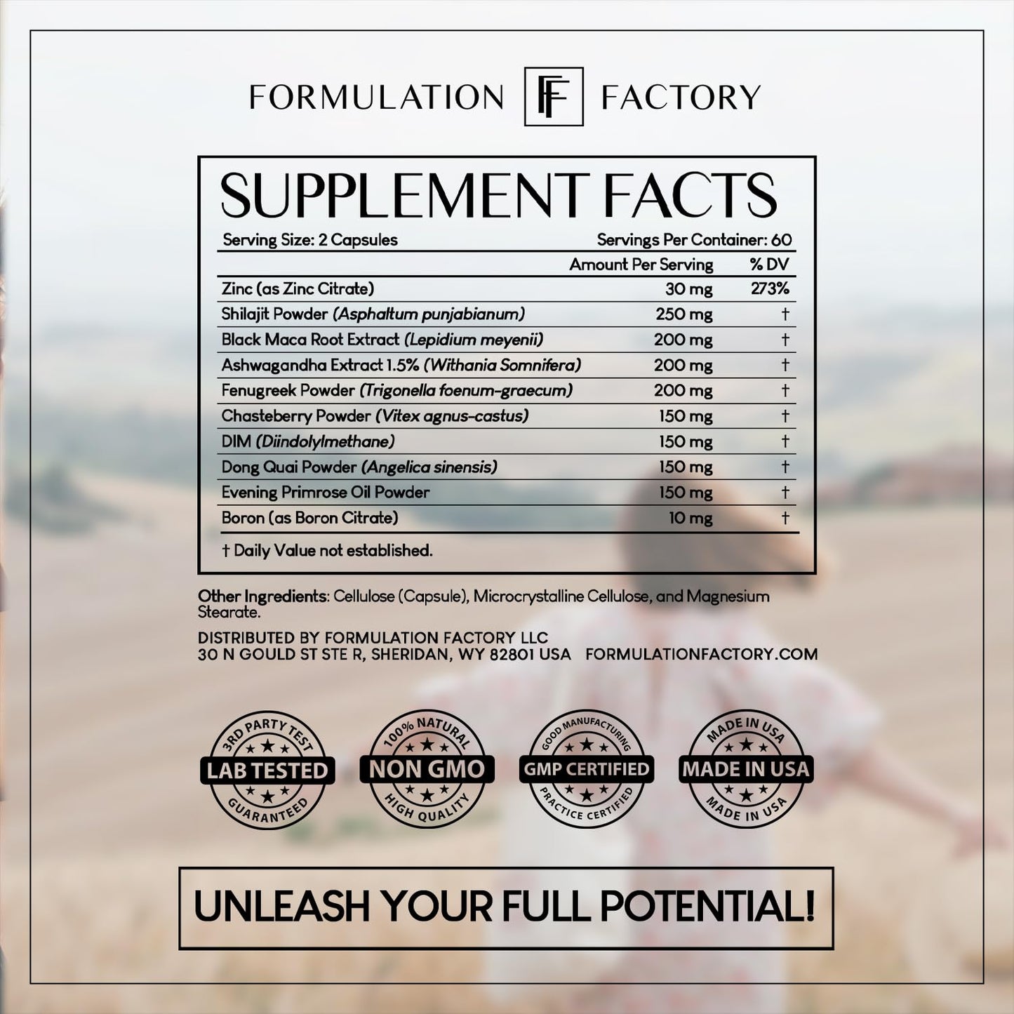 Formulation Factory She's Obsessed: 10-in-1 Hormone Balance Maximizer with Shilajit, Maca, Ashwagandha, DIM, Dong Quai, Zinc & More for Vitality & Balance – 120 Capsules 2 Months - Medaid International