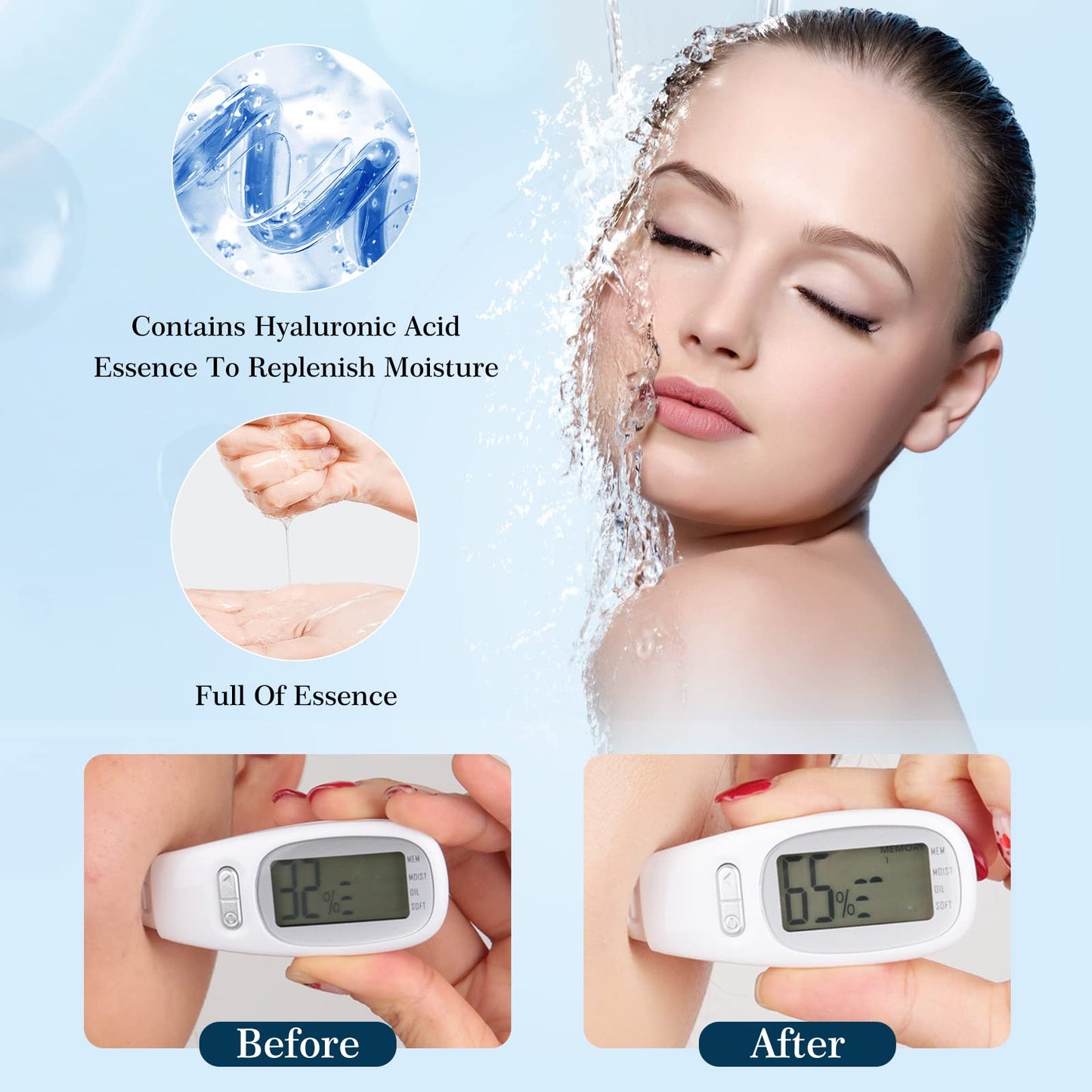 Face Mask Skin Care Hydrating Anti Aging Facial Mask Hyaluronic Acid Sheet Pack Deep Moisturizing Hydration Facemask Sheets for Women SkinCare Beauty Smoothing Rejuvenating Growing Gifts10 Sheets - Medaid International