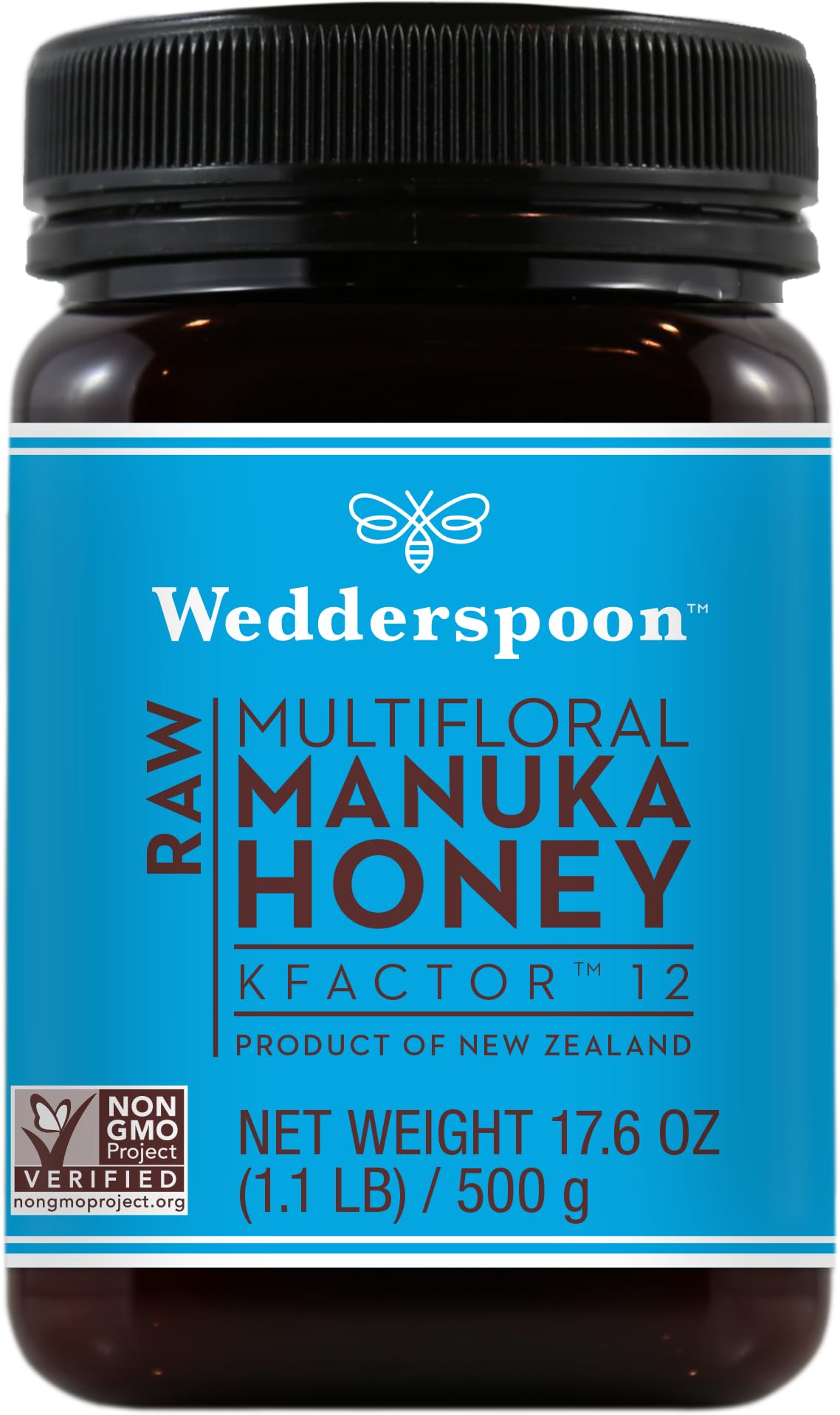 Wedderspoon Raw Premium Manuka Honey, KFactor 12, 17.6 Oz, Unpasteurized, Genuine New Zealand Honey, Non-GMO Superfood, Traceable From Our Hives To Your Home - Medaid International