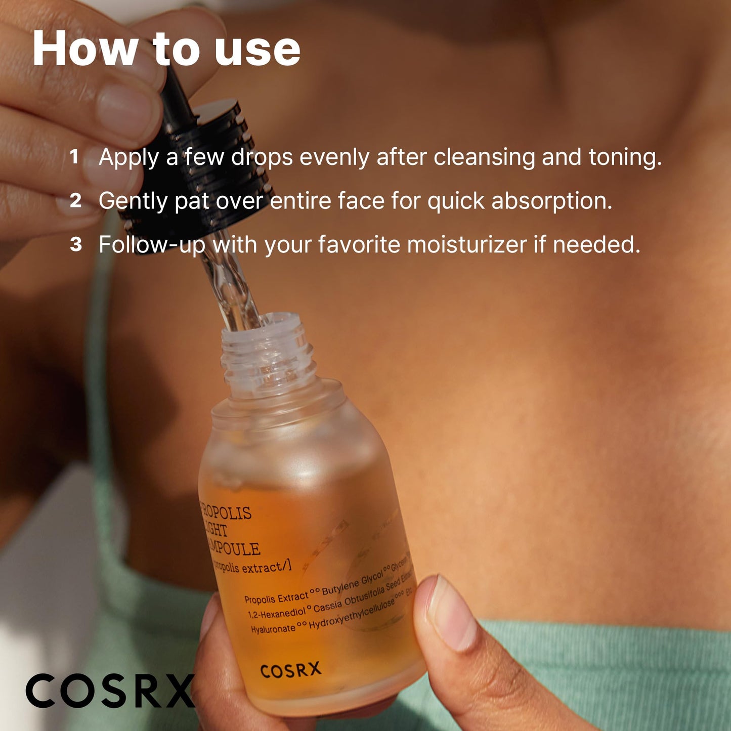 COSRX Propolis Ampoule, Glow Boosting Serum for Face with 73.5% Propolis Extract, 1.01fl.oz/30ml, Hydrating Essence for Sensitive Skin, Fine Lines, Uneven Skintone, Korean Skincare - Medaid International